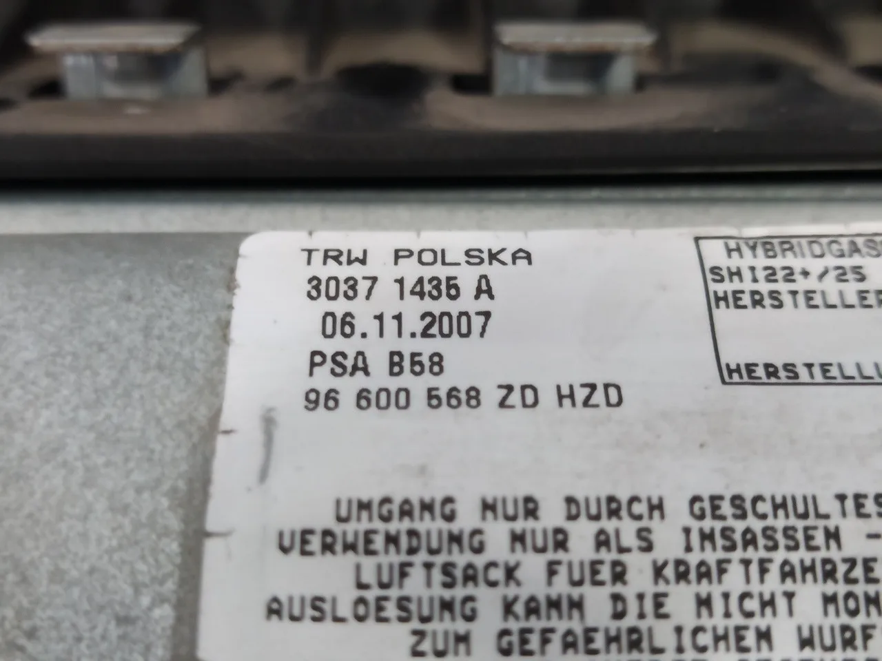 Airbag Rodillas para Citroën C4 Grand Picasso