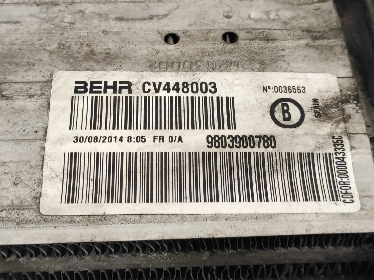 Intercooler para Citroën C3
