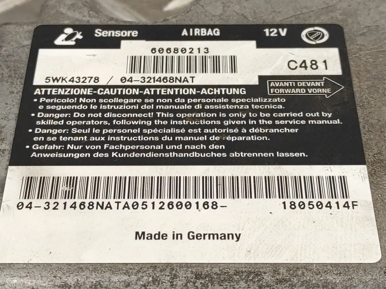 Centralita Airbag para Alfa Romeo 156 Sportwagon