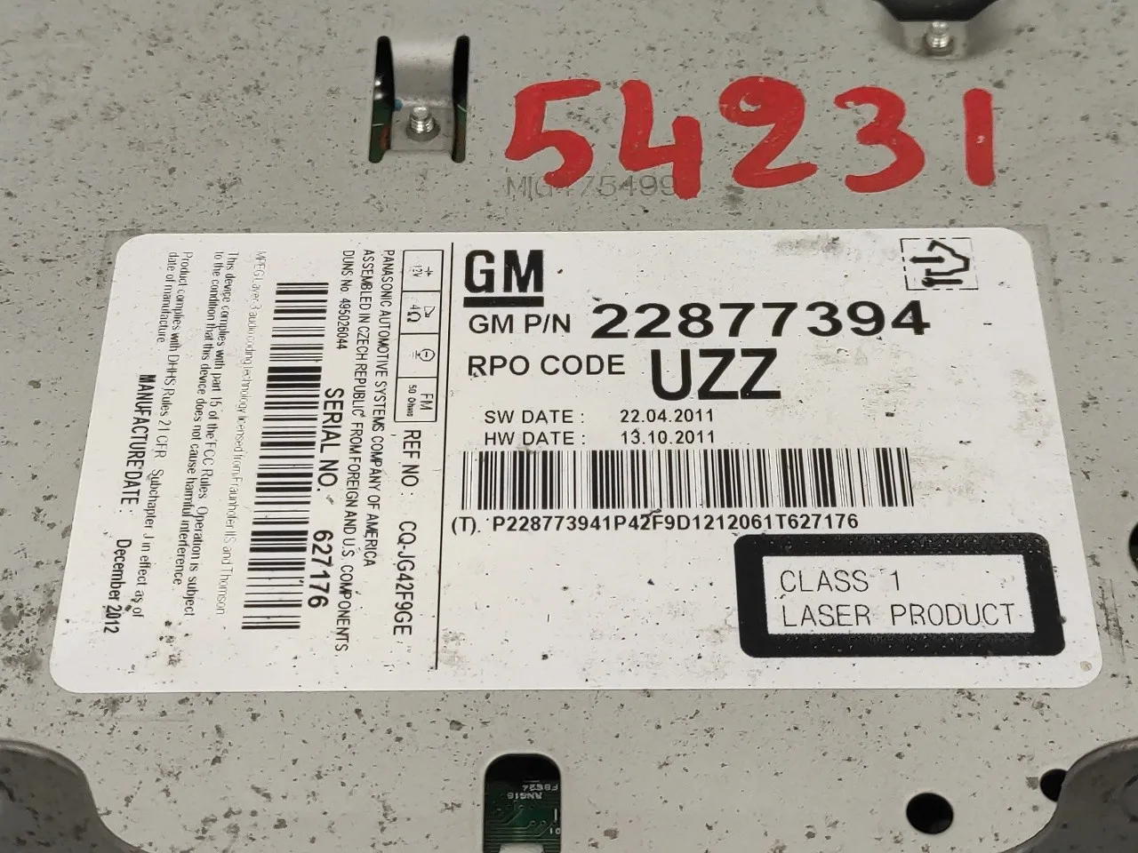 Sistema Audio / Radio Cd para Opel Meriva B