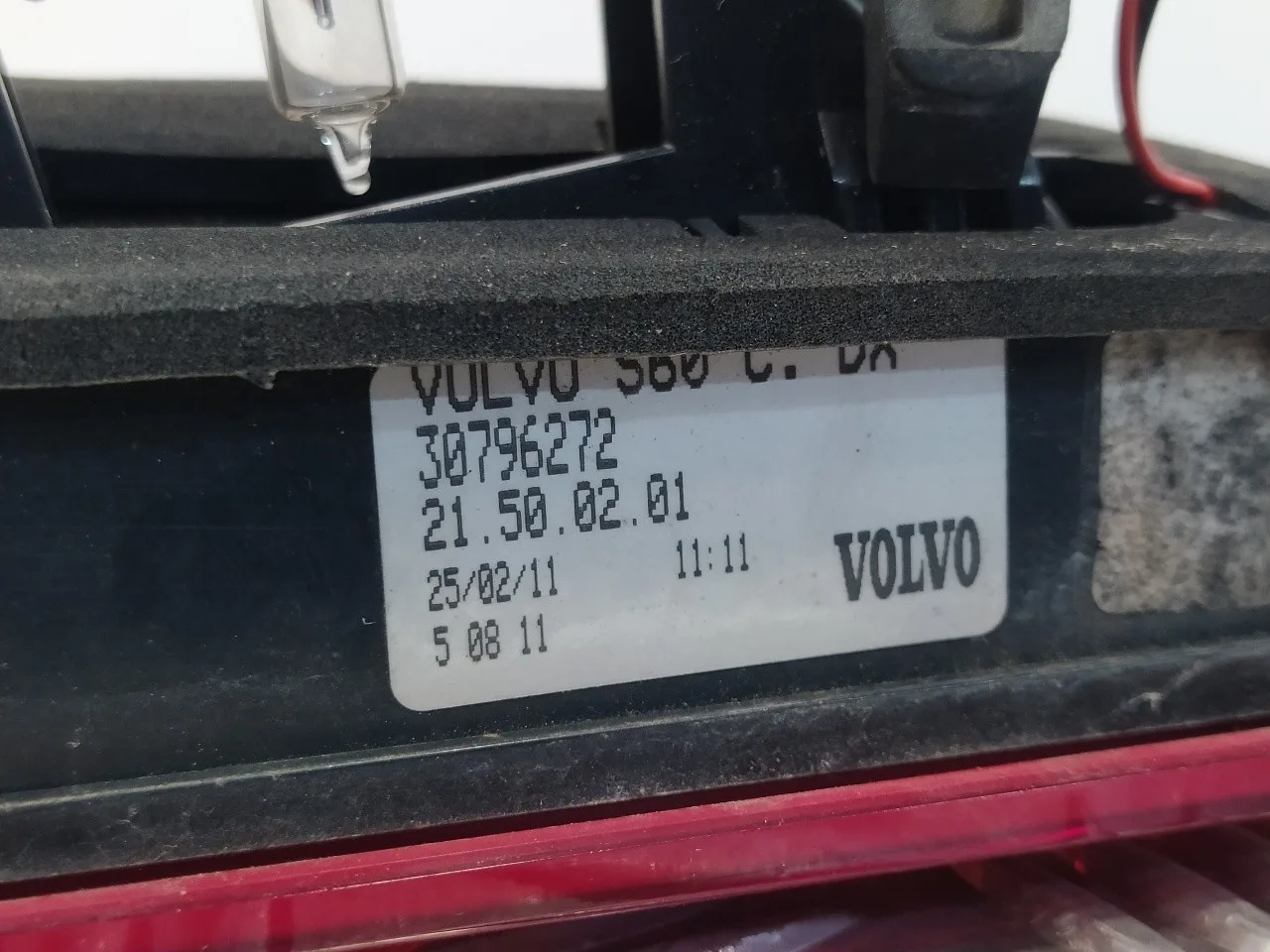Piloto Trasero Derecho Interior para Volvo S60 Lim.