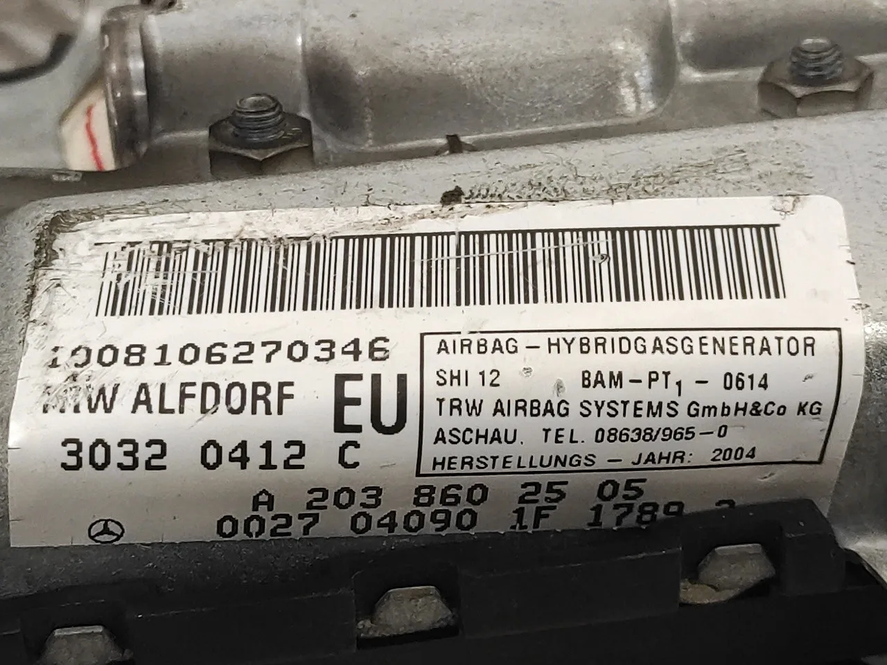 Airbag Lateral Delantero Izquierdo para Mercedes-Benz Clase C (W203) Berlina