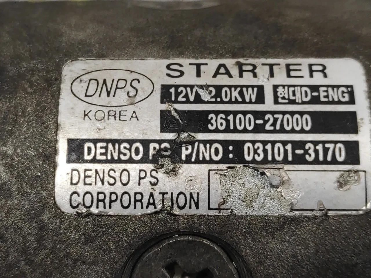 Motor Arranque para Kia Carens