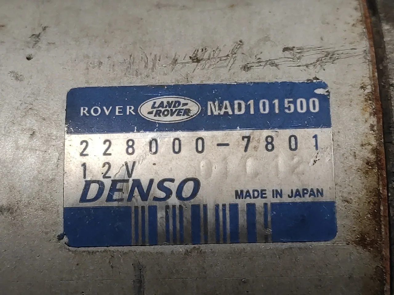 Motor Arranque para Mg Serie 75 Tourer (Rj)
