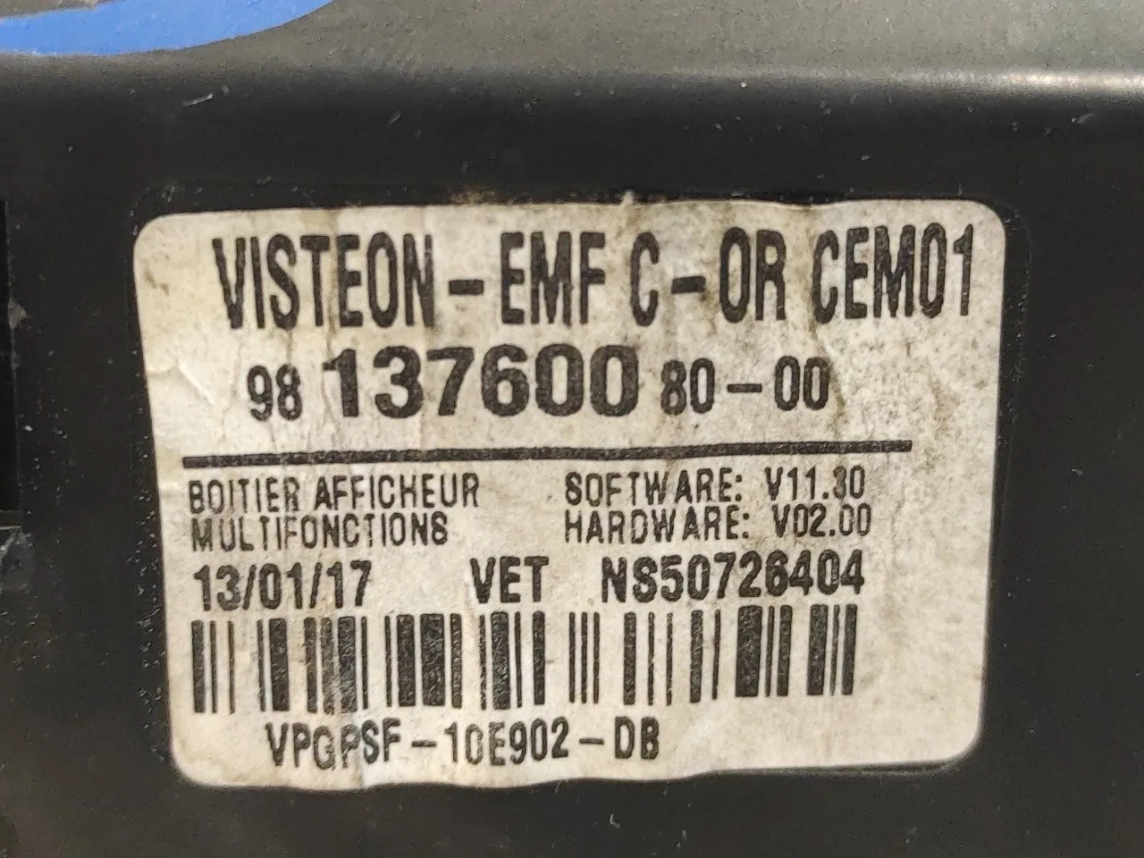 Pantalla Multifuncion para Citroën C-Elysee