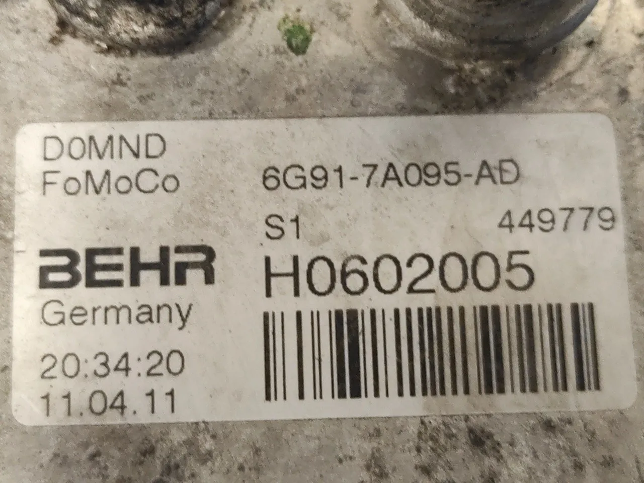 Enfriador Aceite Motor para Volvo S60 Lim.