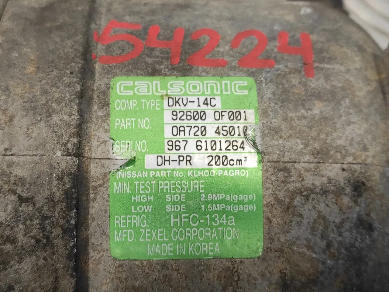 Compresor Aire Acondicionado para Nissan Terrano/Terrano.ii (R20)