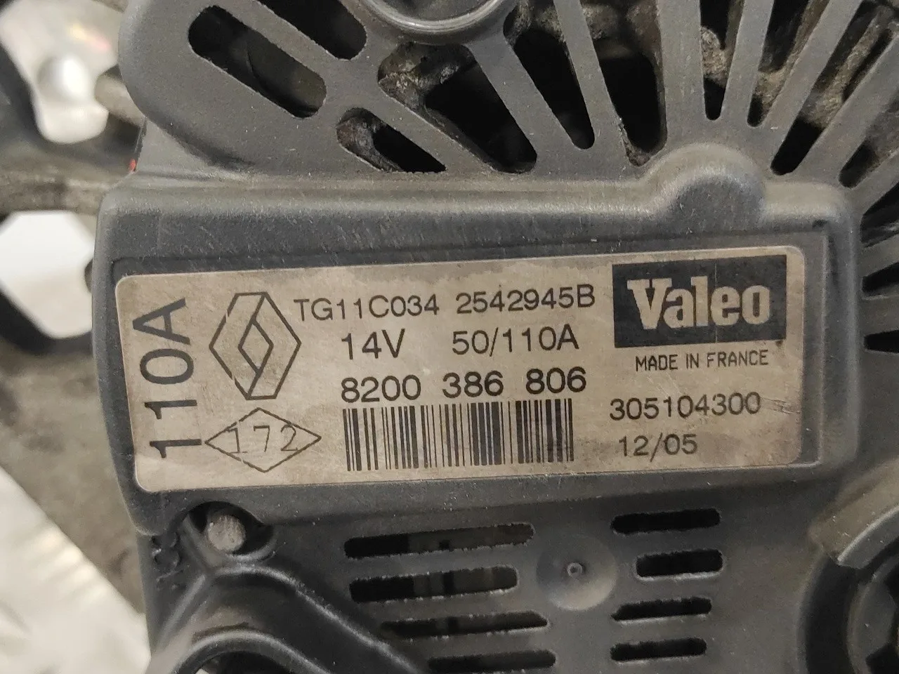 Alternador para Renault Clio Ii Fase Ii (B/Cb0)