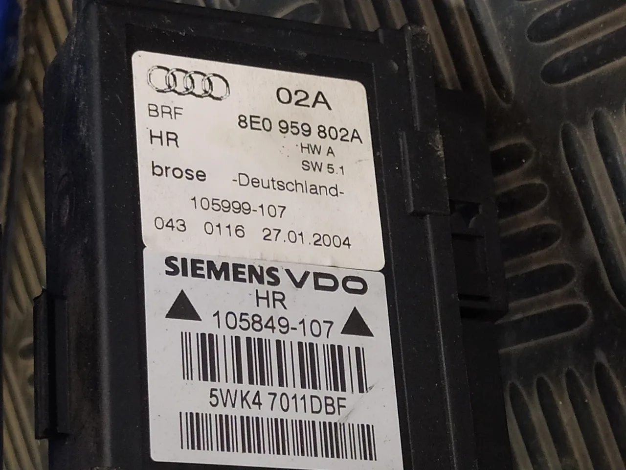 Elevalunas Trasero Derecho para Audi A4 Avant (8E)