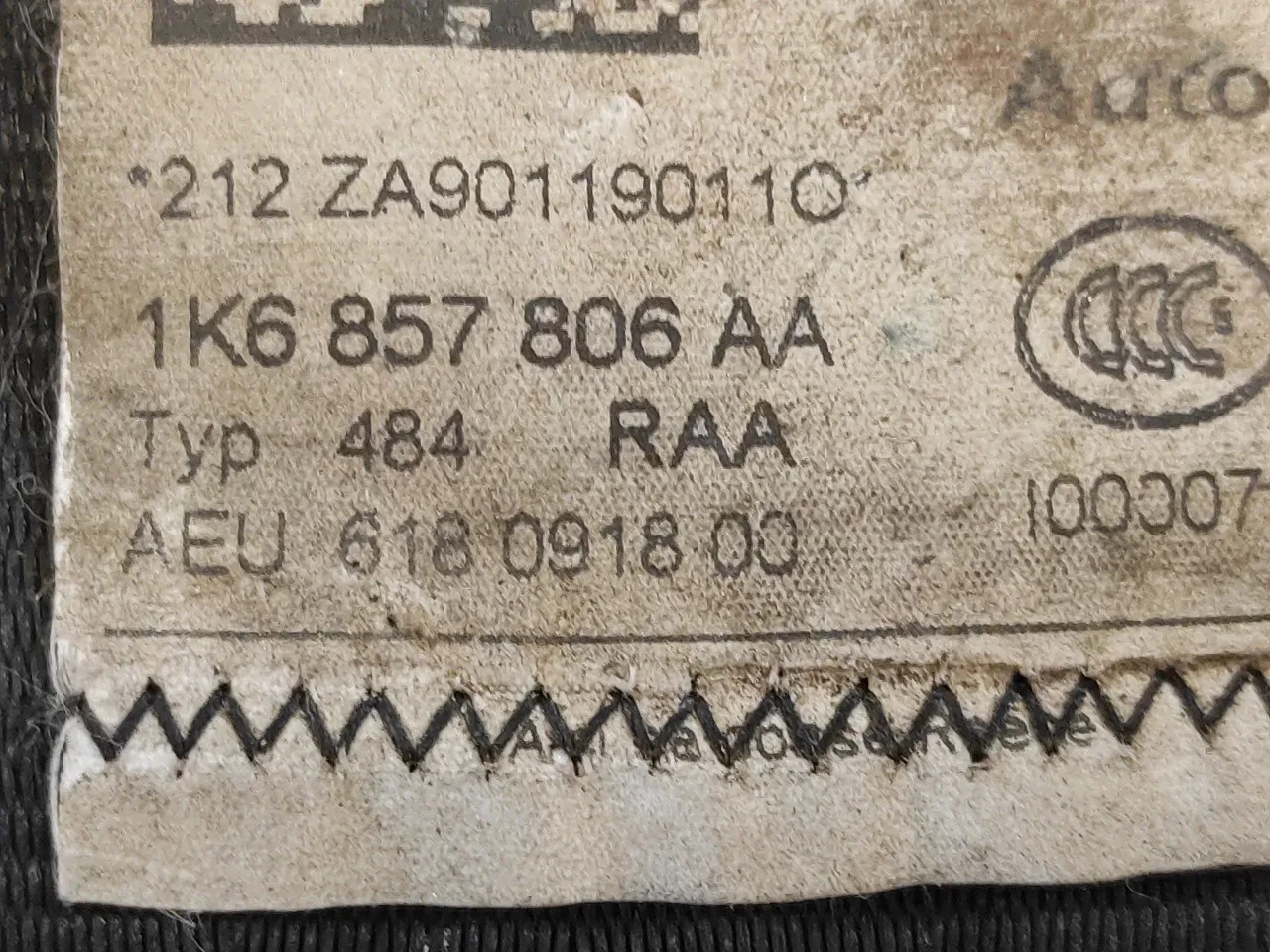 Cinturon Seguridad Trasero Derecho para Volkswagen Golf Vi (5K1)