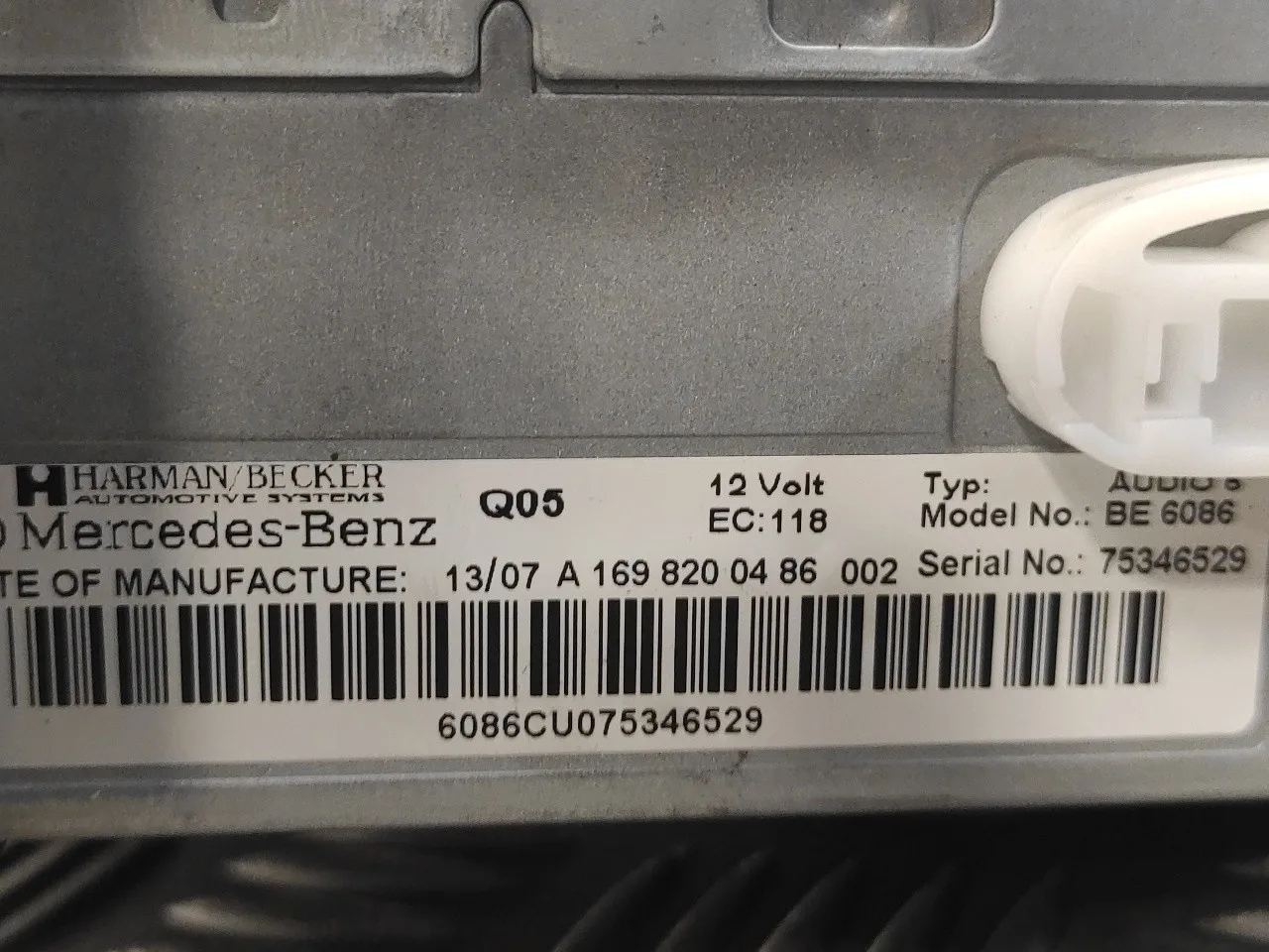 Sistema Audio / Radio Cd para Mercedes-Benz Clase A (W169)
