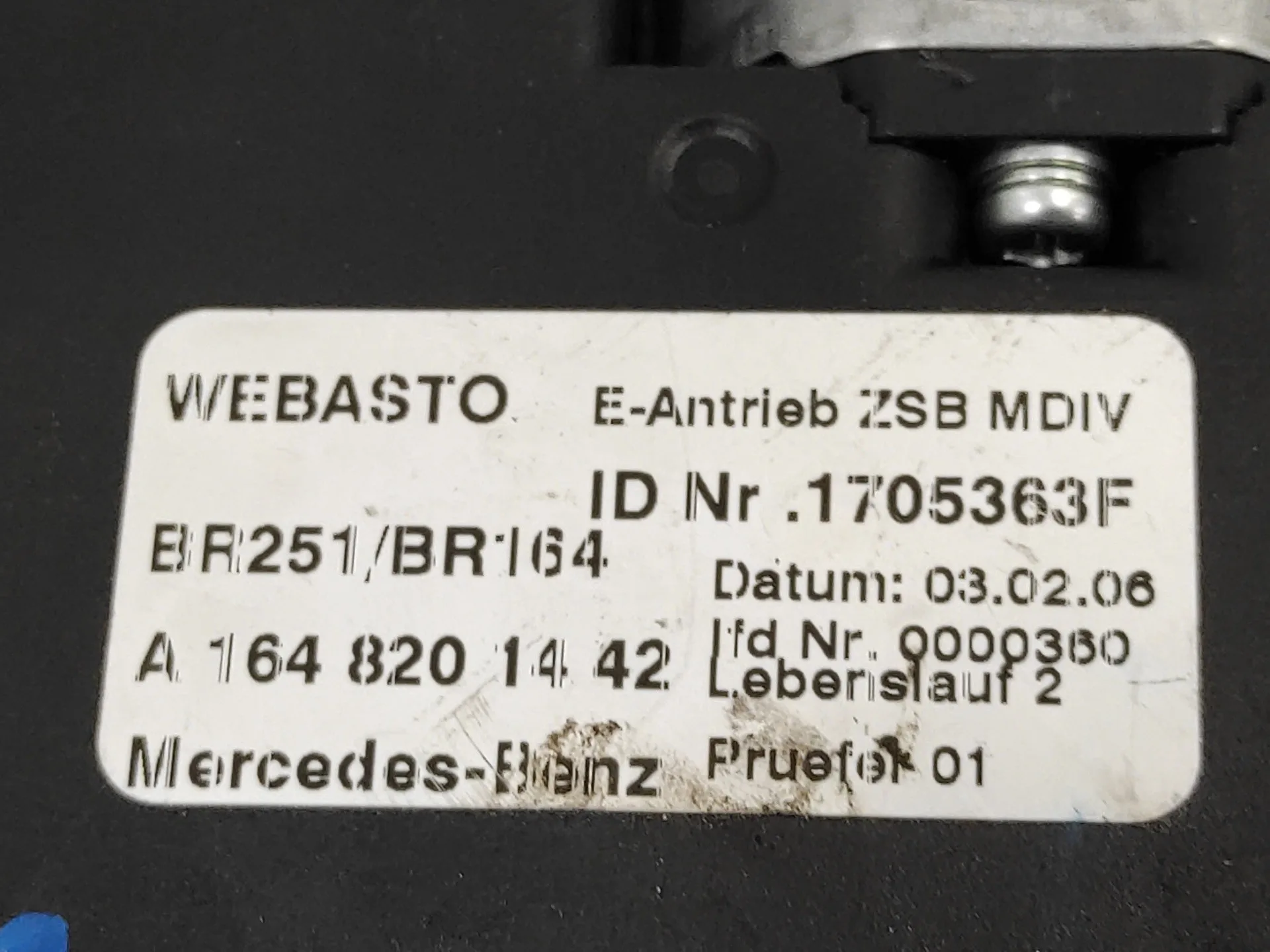 Motor Techo Electrico para Mercedes-Benz Clase R (W251)