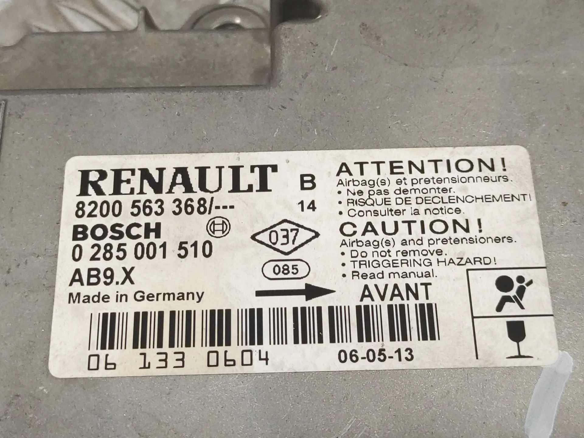Centralita Airbag para Renault Clio Iii