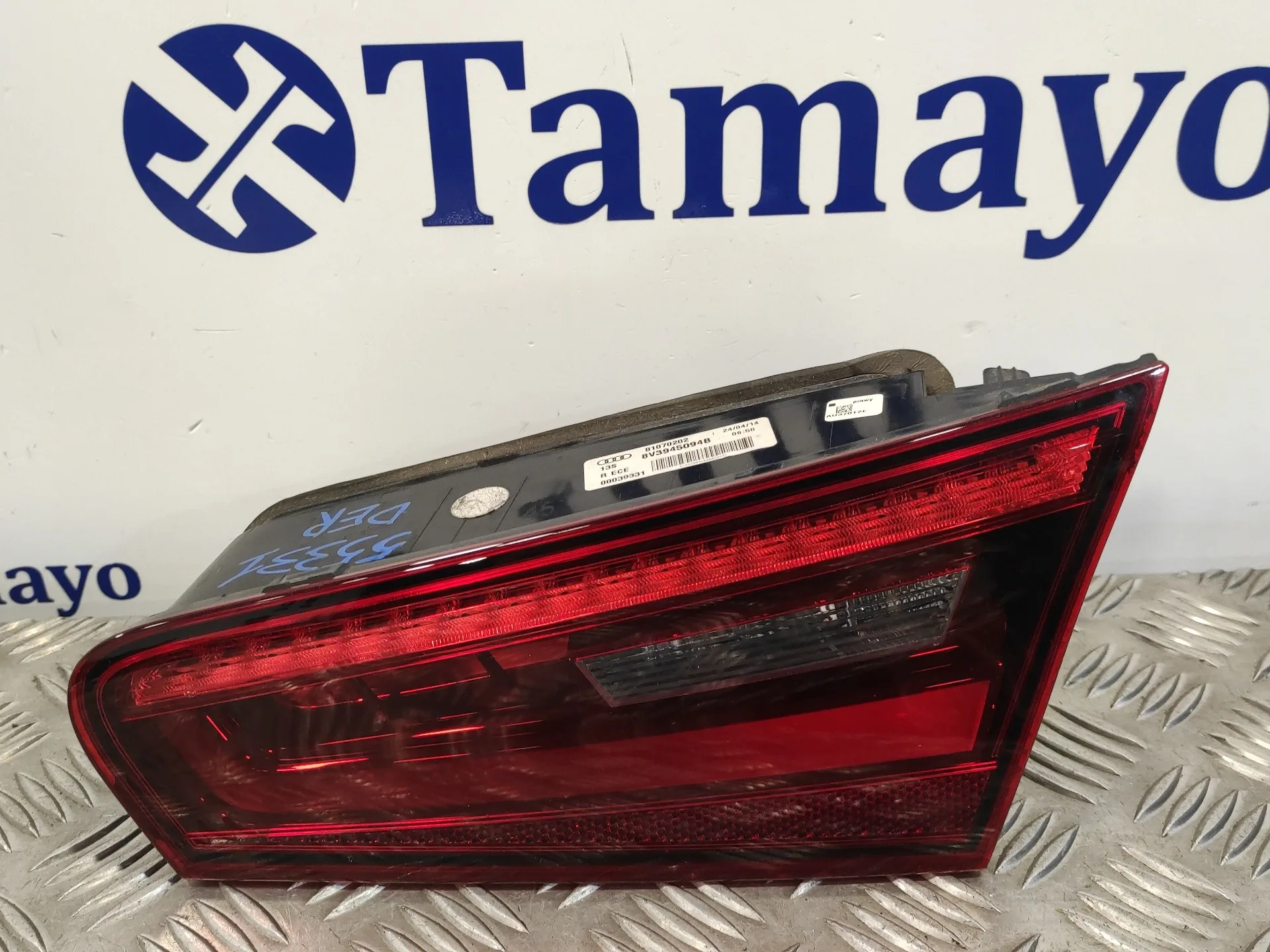 Piloto Trasero Derecho Interior para Audi A3 Limousine (8Vs, 8Vm)