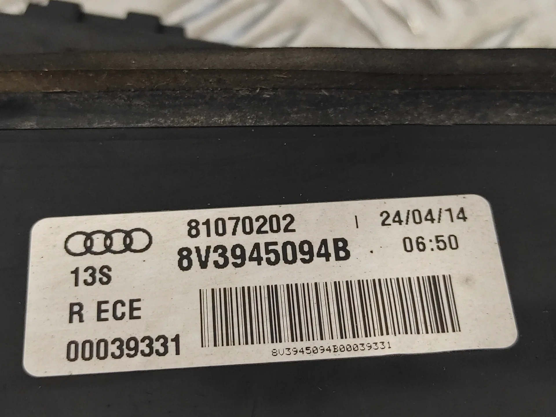 Piloto Trasero Derecho Interior para Audi A3 Limousine (8Vs, 8Vm)