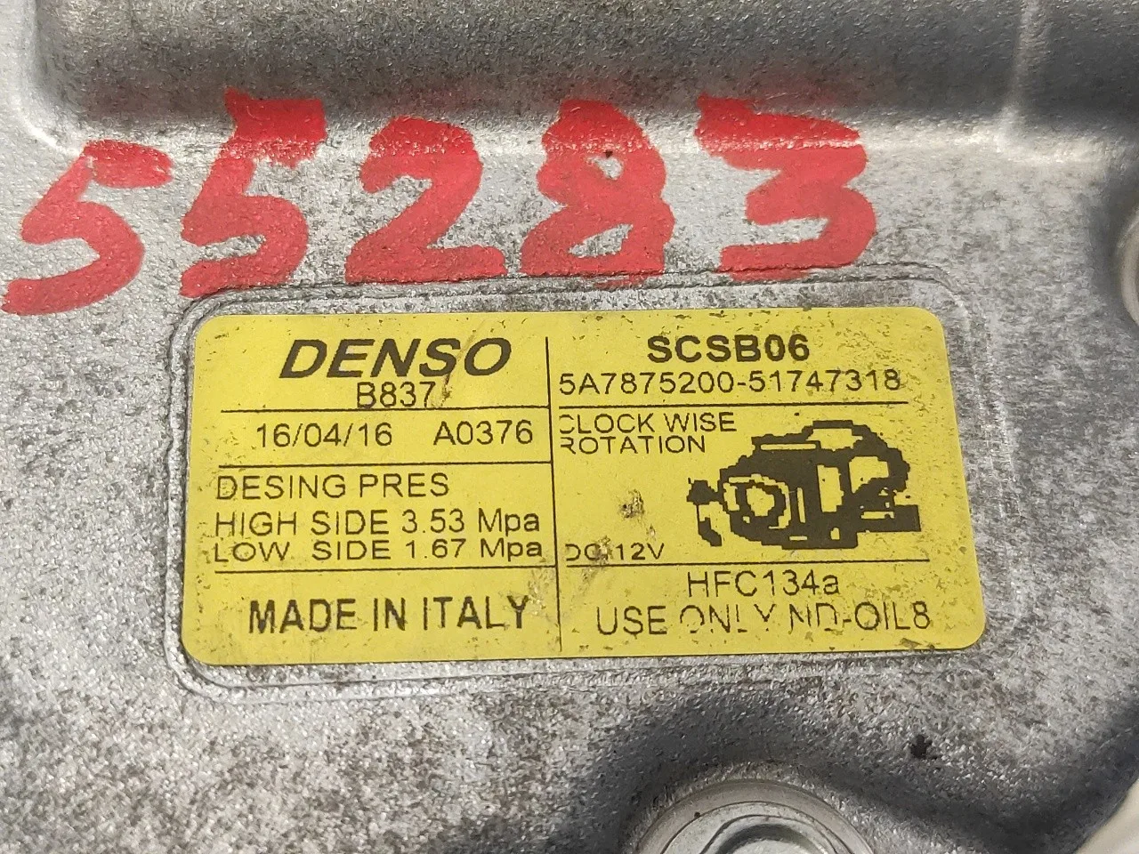 Compresor Aire Acondicionado para Fiat 500 (312)