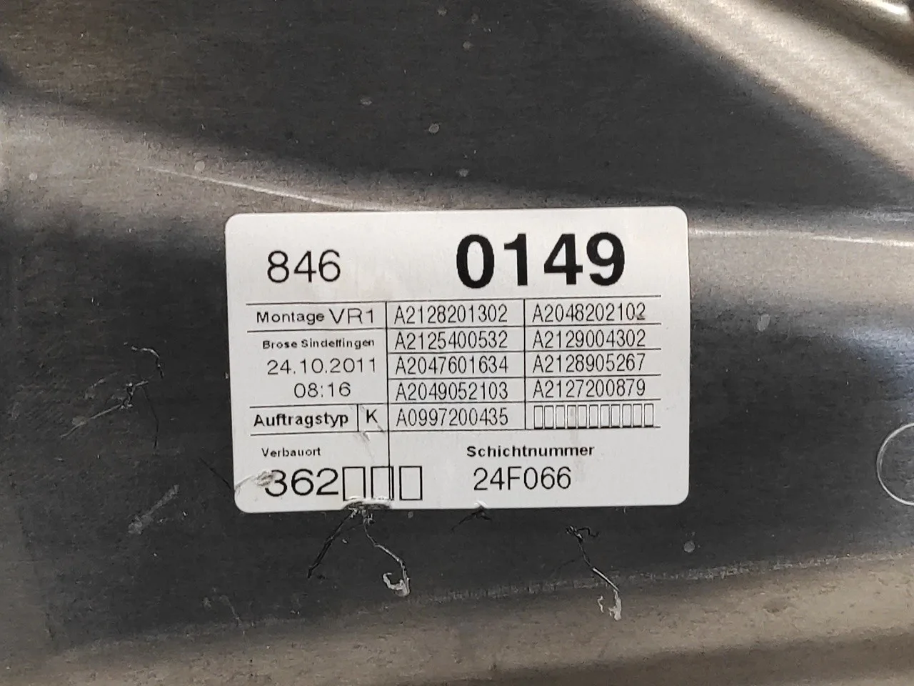 Elevalunas Delantero Derecho para Mercedes-Benz Clase E (W212) Lim.