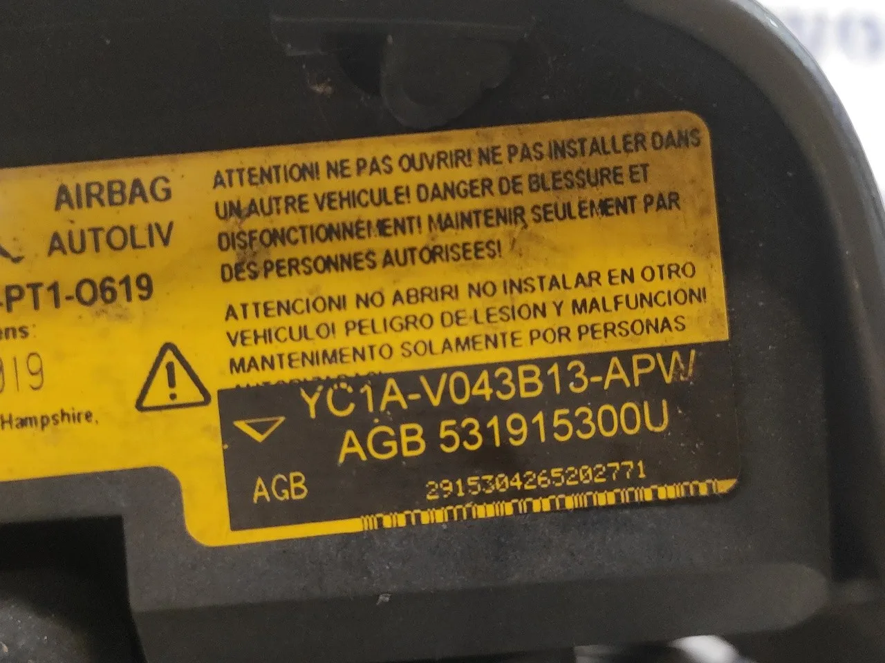 Airbag Delantero Izquierdo para Ford Transit Caja Cerrada, Larga (Fy) (2000 =>)