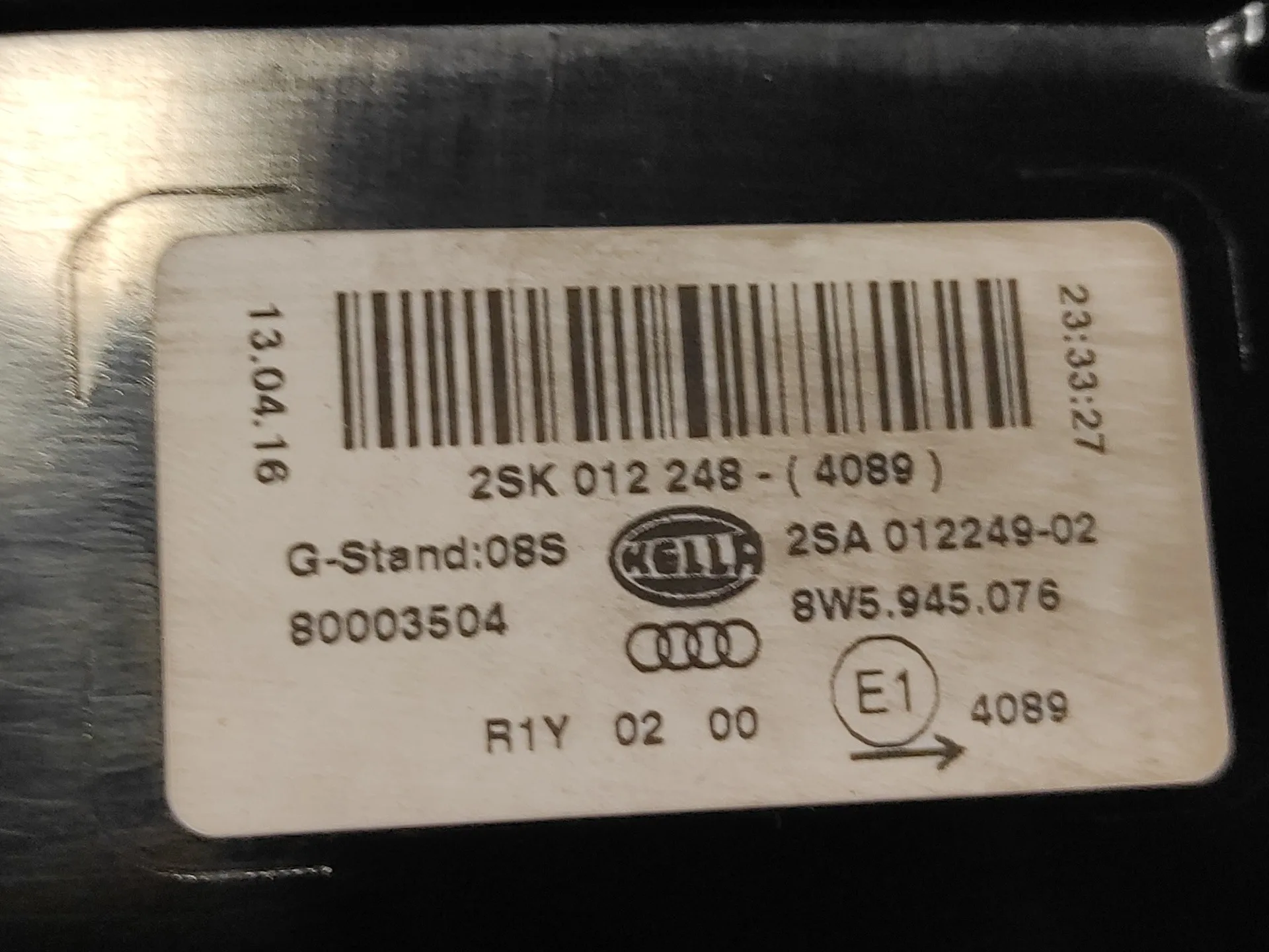Piloto Trasero Derecho Interior para Audi A4 Berlina (8W2)