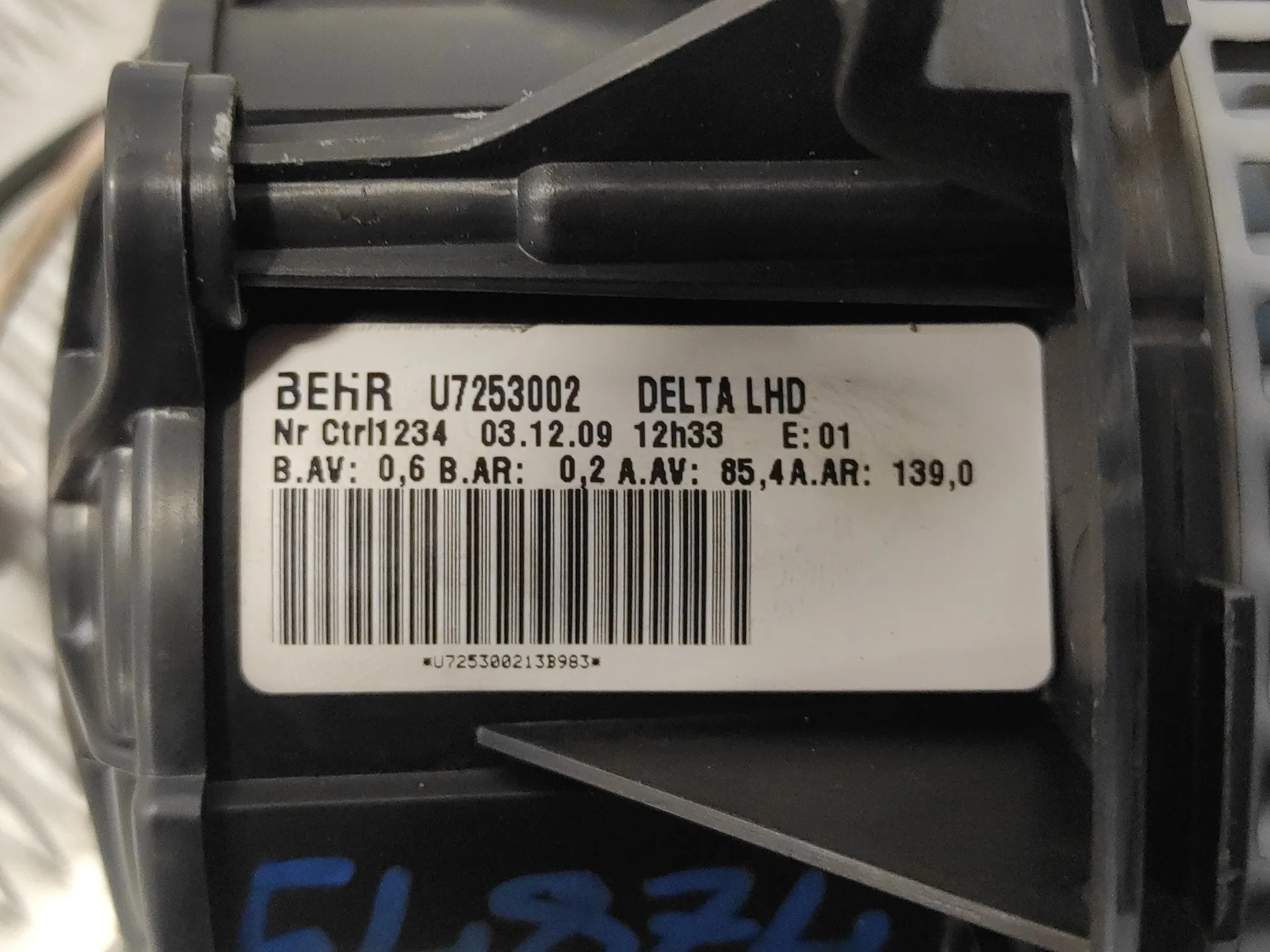 Motor Calefaccion para Opel Astra J Lim.