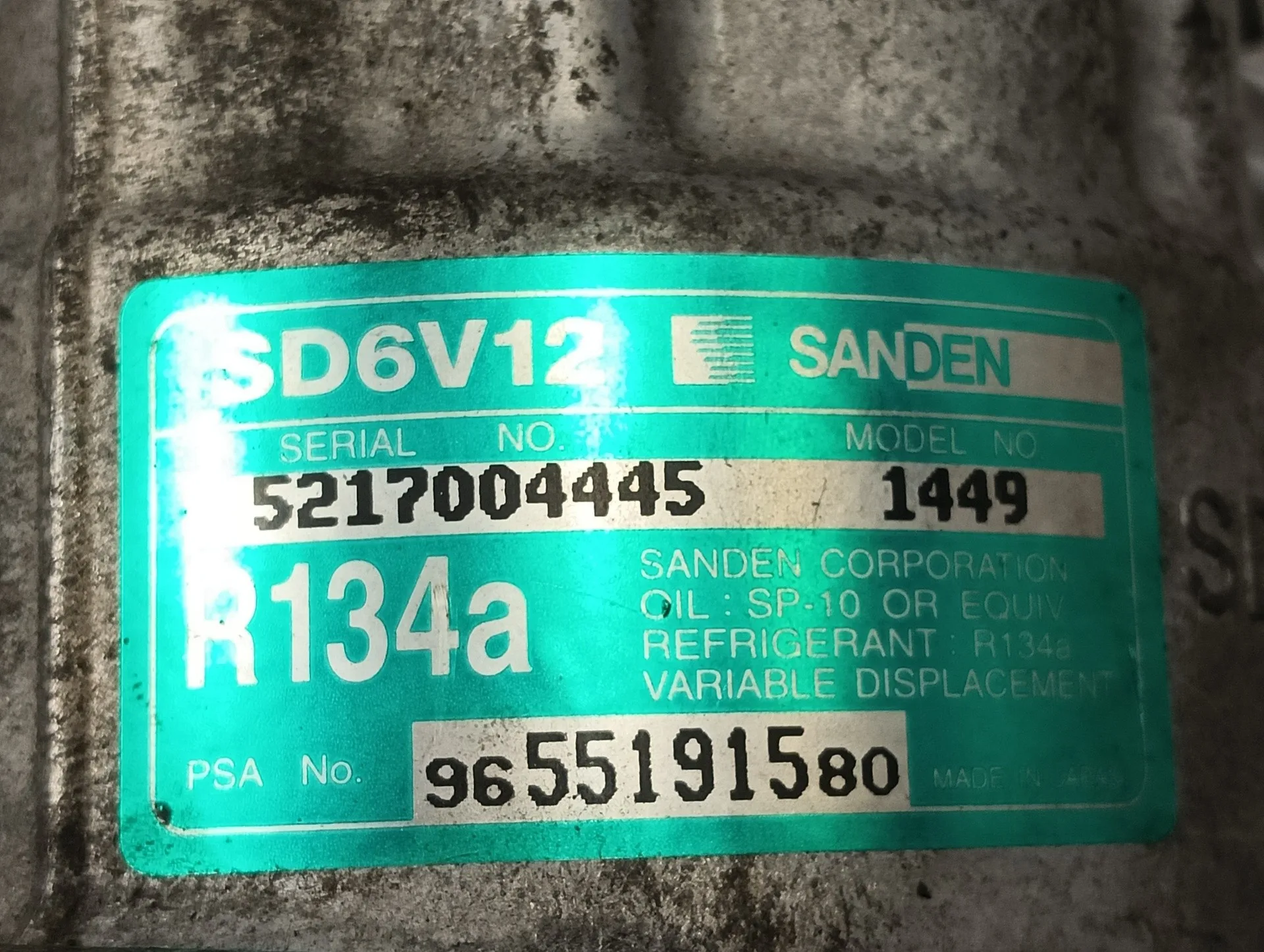 Compresor Aire Acondicionado para Peugeot 307 Cc (S1)
