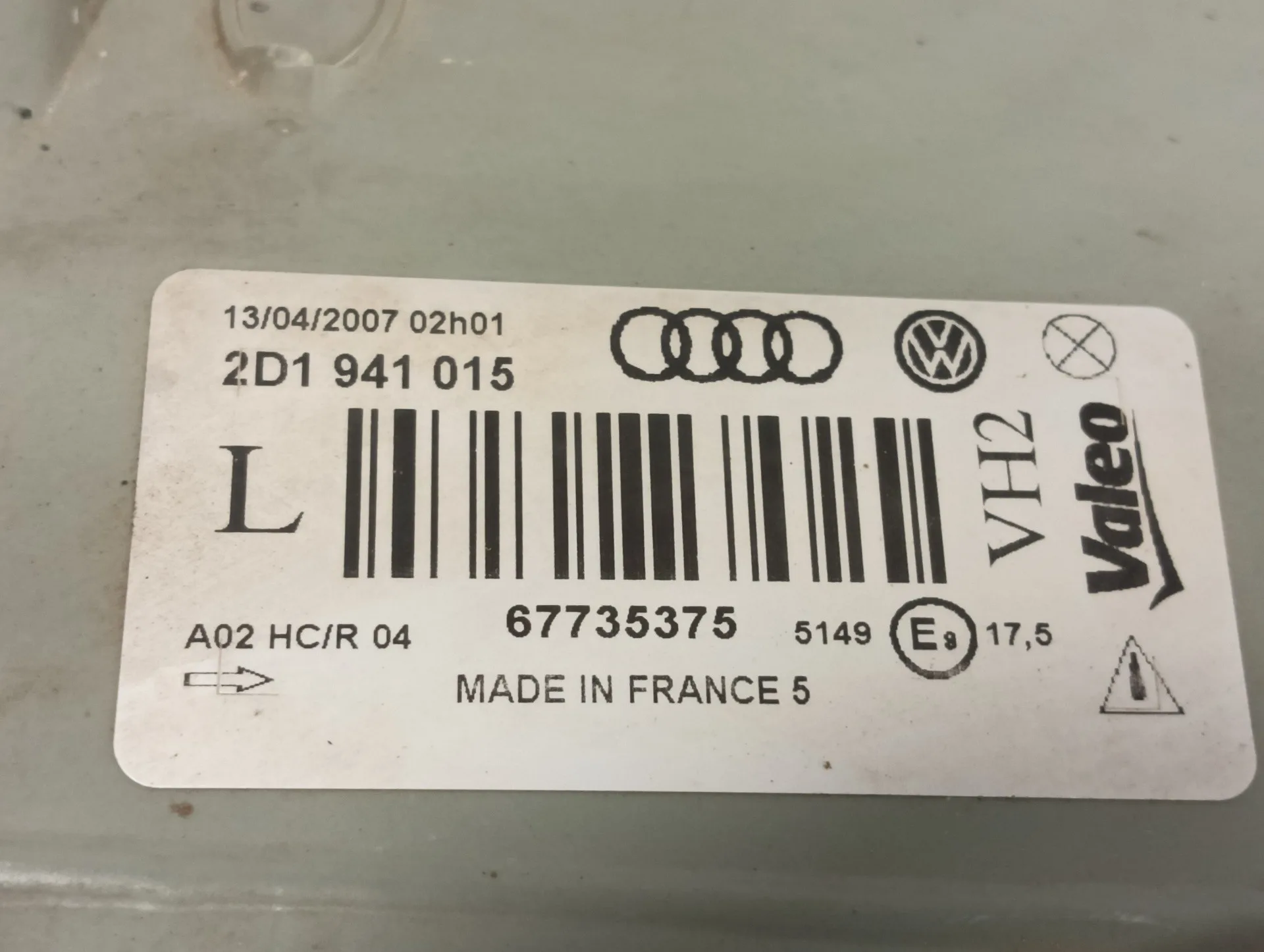 Faro Izquierdo para Volkswagen Lt Caja Cerrada / Combi (Mod. 1997)
