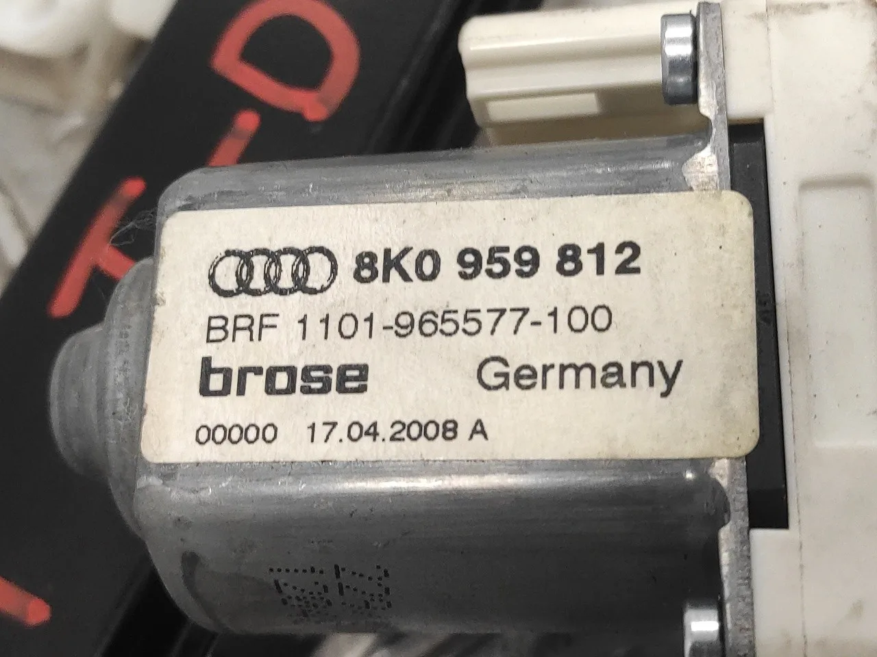 Elevalunas Trasero Derecho para Audi A4 Avant (8K5) (2008)