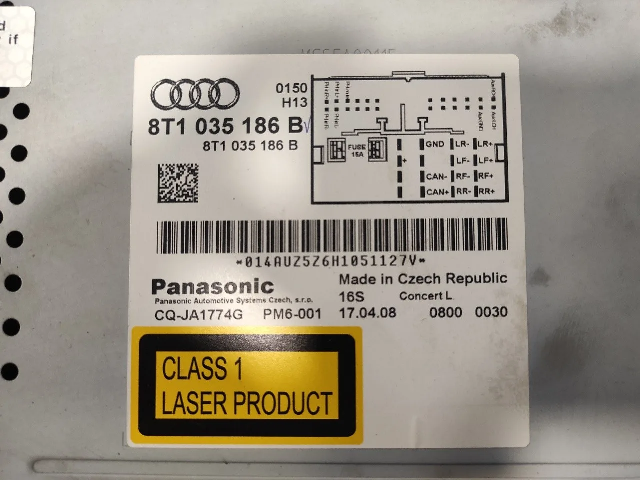 Sistema Audio / Radio Cd para Audi A4 Avant (8K5) (2008)