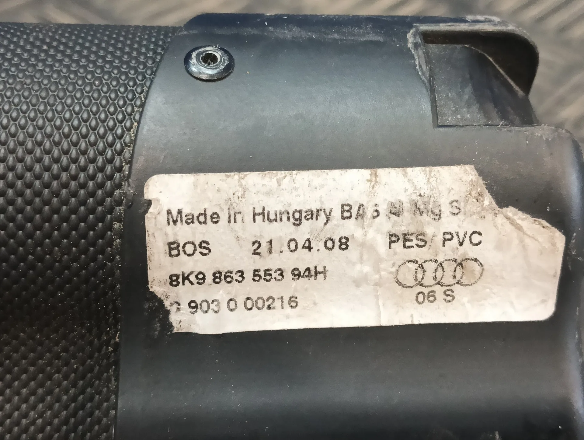 Bandeja Trasera para Audi A4 Avant (8K5) (2008)