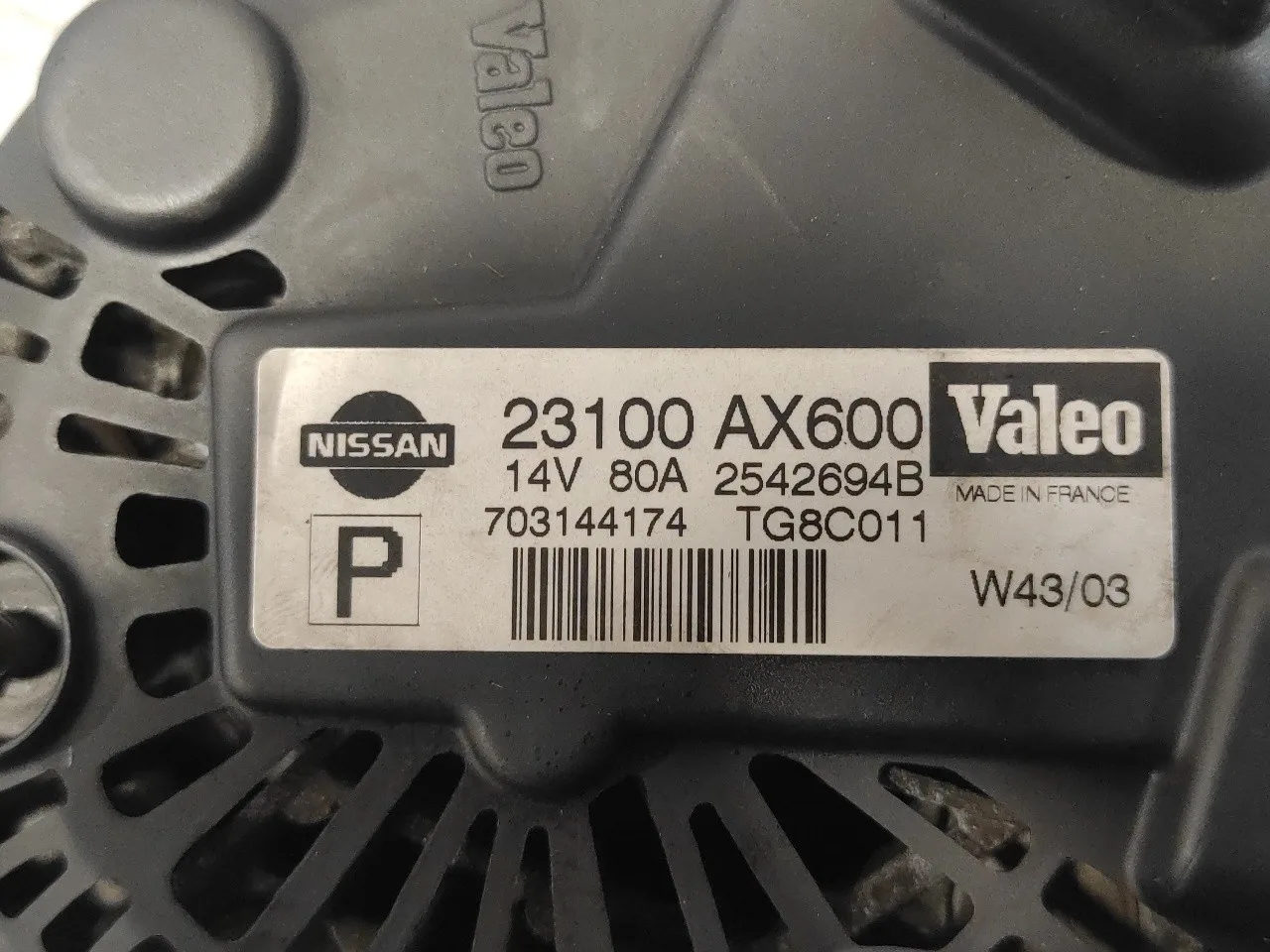 Alternador para Nissan Micra (K12E)