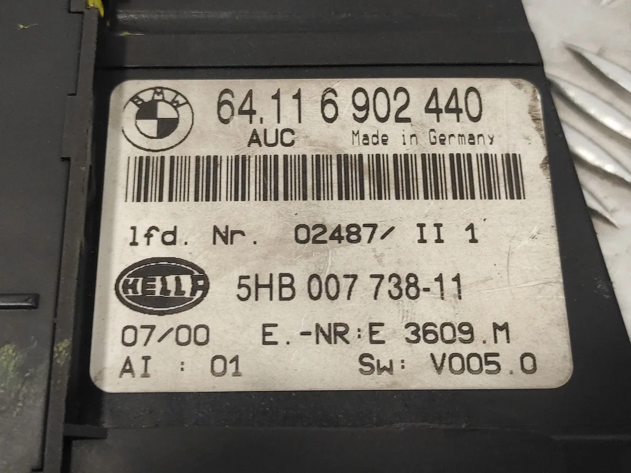 Mando Climatizador para Bmw Serie 3 Berlina (E36)