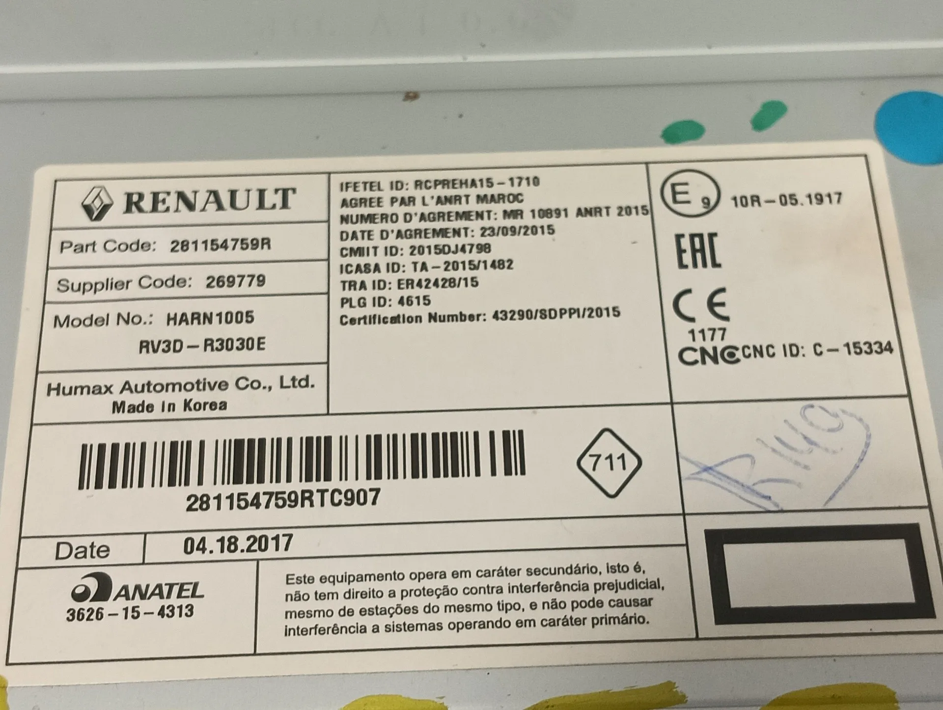 Sistema Audio / Radio Cd para Dacia Lodgy