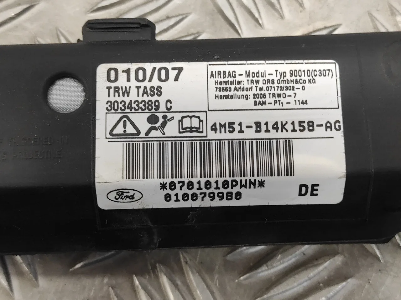 Airbag Cortina Delantero Derecho para Ford Focus Berlina (Cap)
