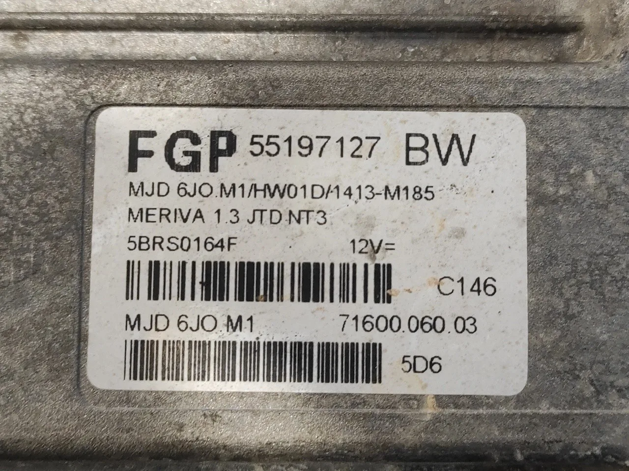 Centralita Motor Uce para Opel Meriva