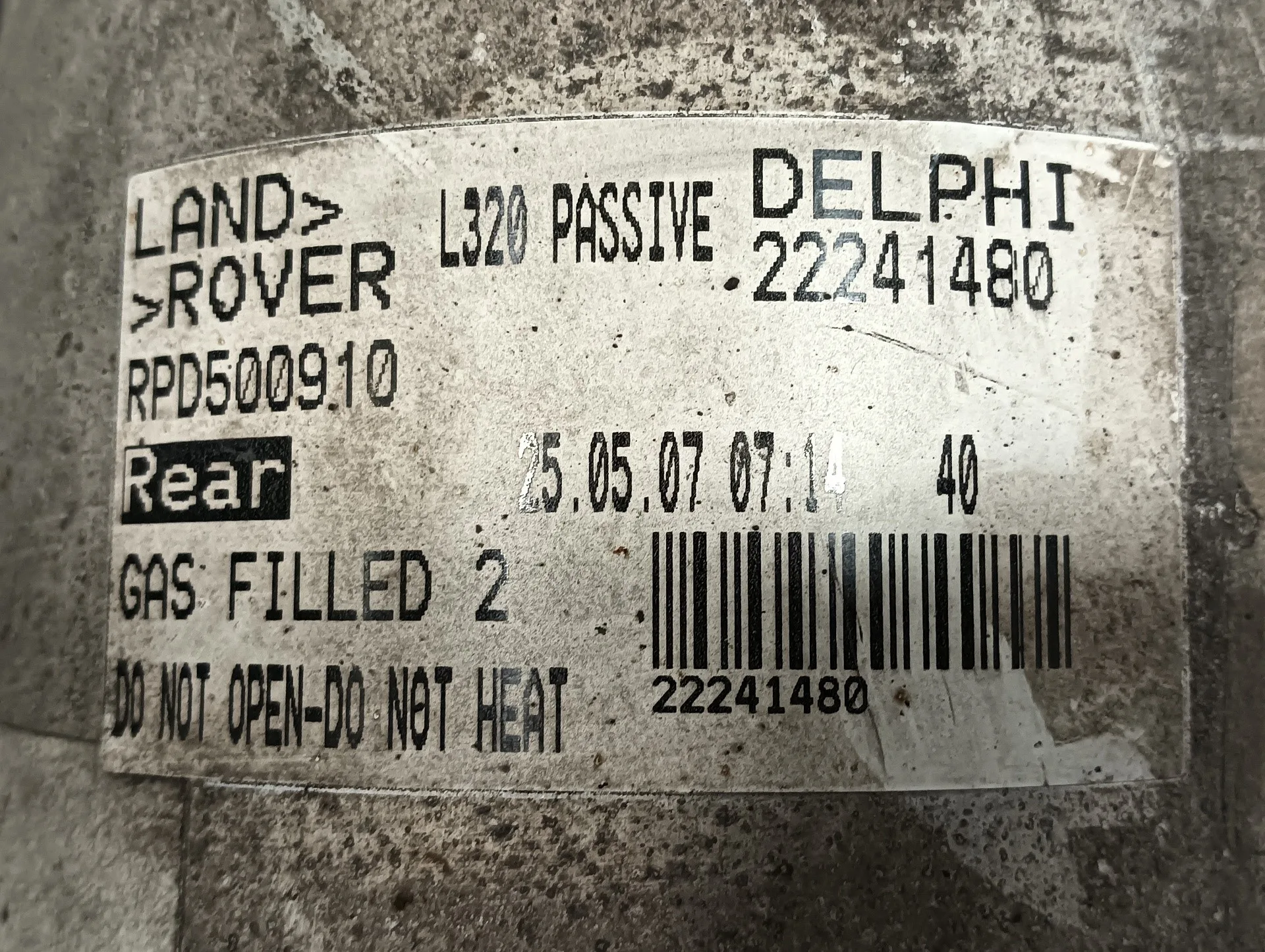 Amortiguador Trasero Izquierdo para Land Rover Range Rover Sport