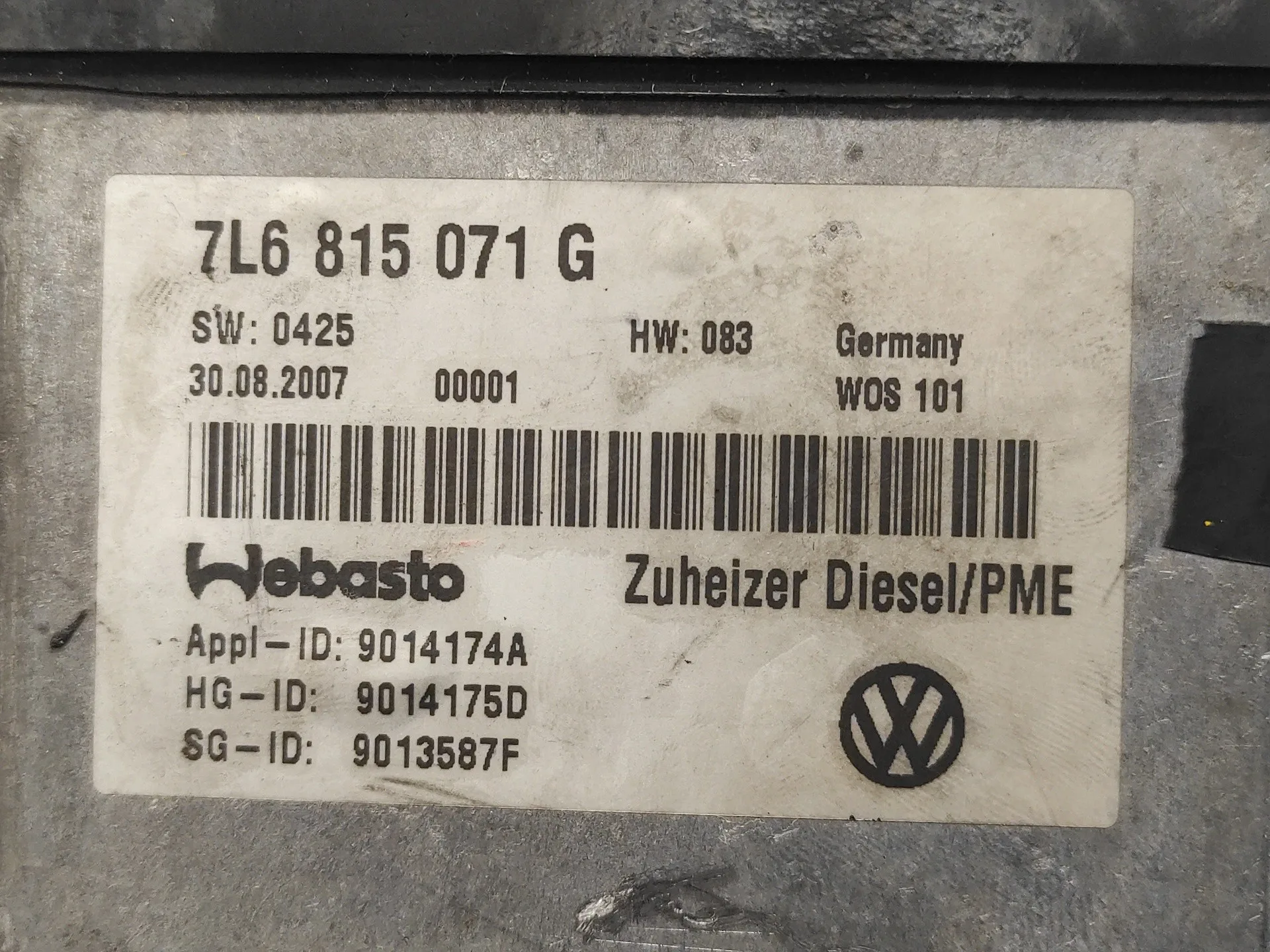 Calefaccion Autonoma para Volkswagen Touareg (7L6)