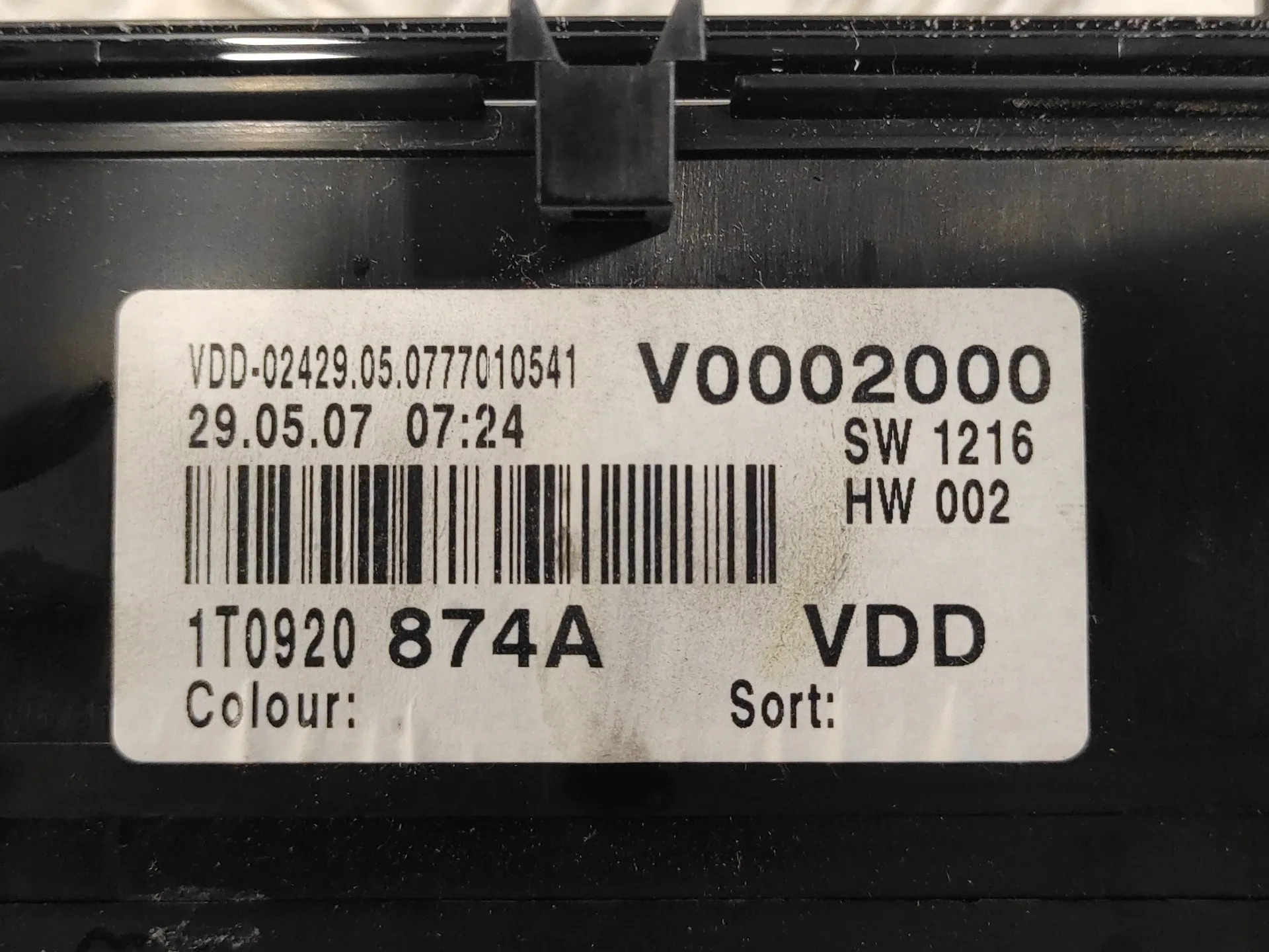 Cuadro Instrumentos para Volkswagen Touran (1T2)
