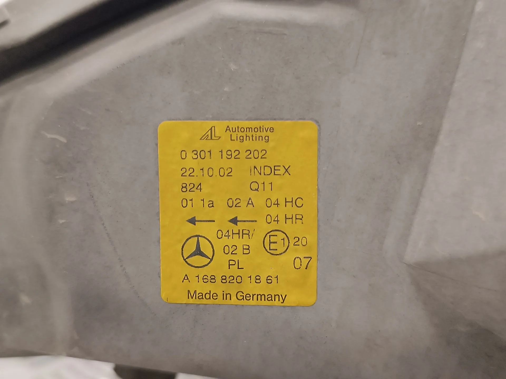 Faro Derecho para Mercedes-Benz Clase A (W168)