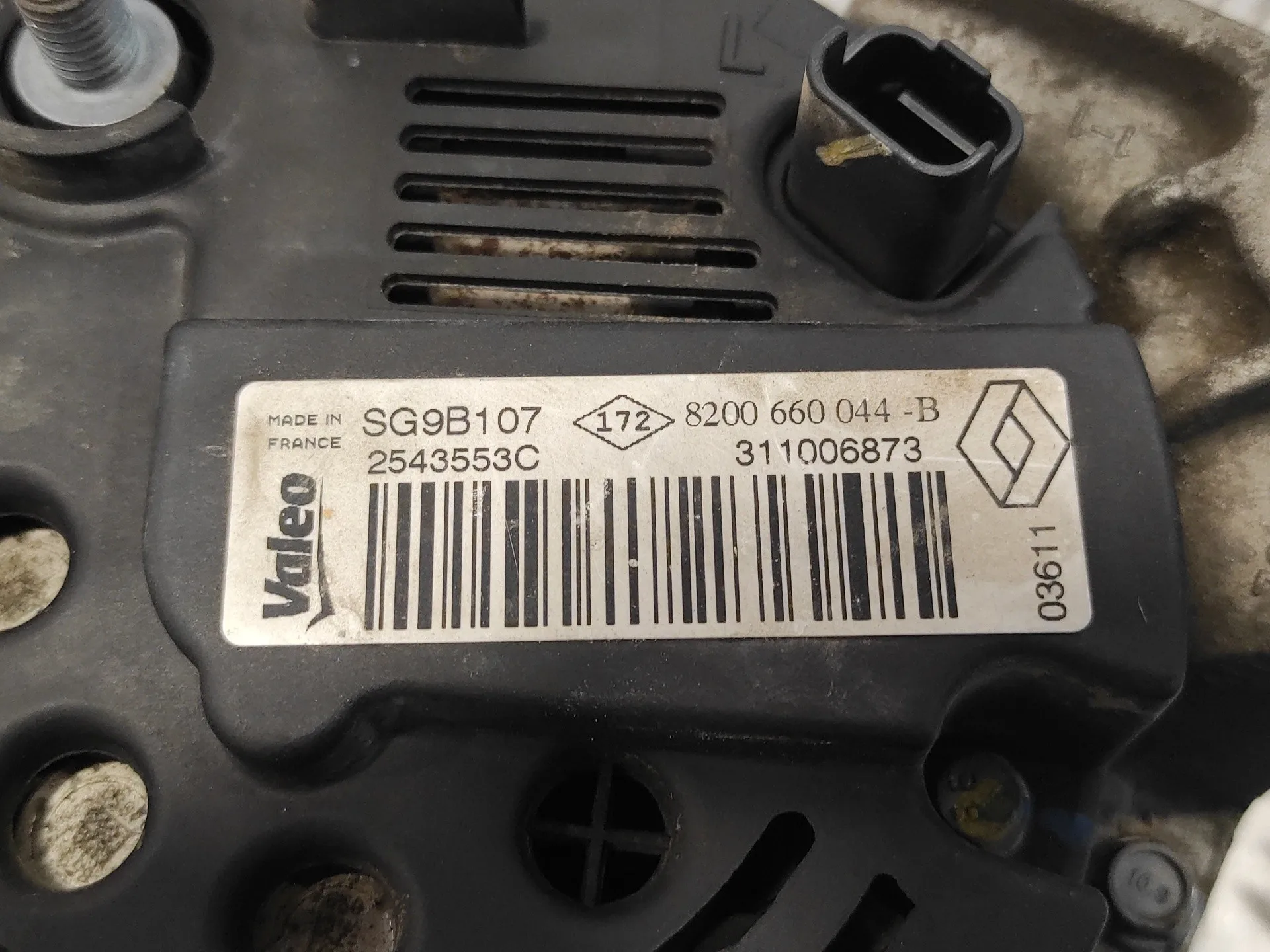 Alternador para Dacia Sandero