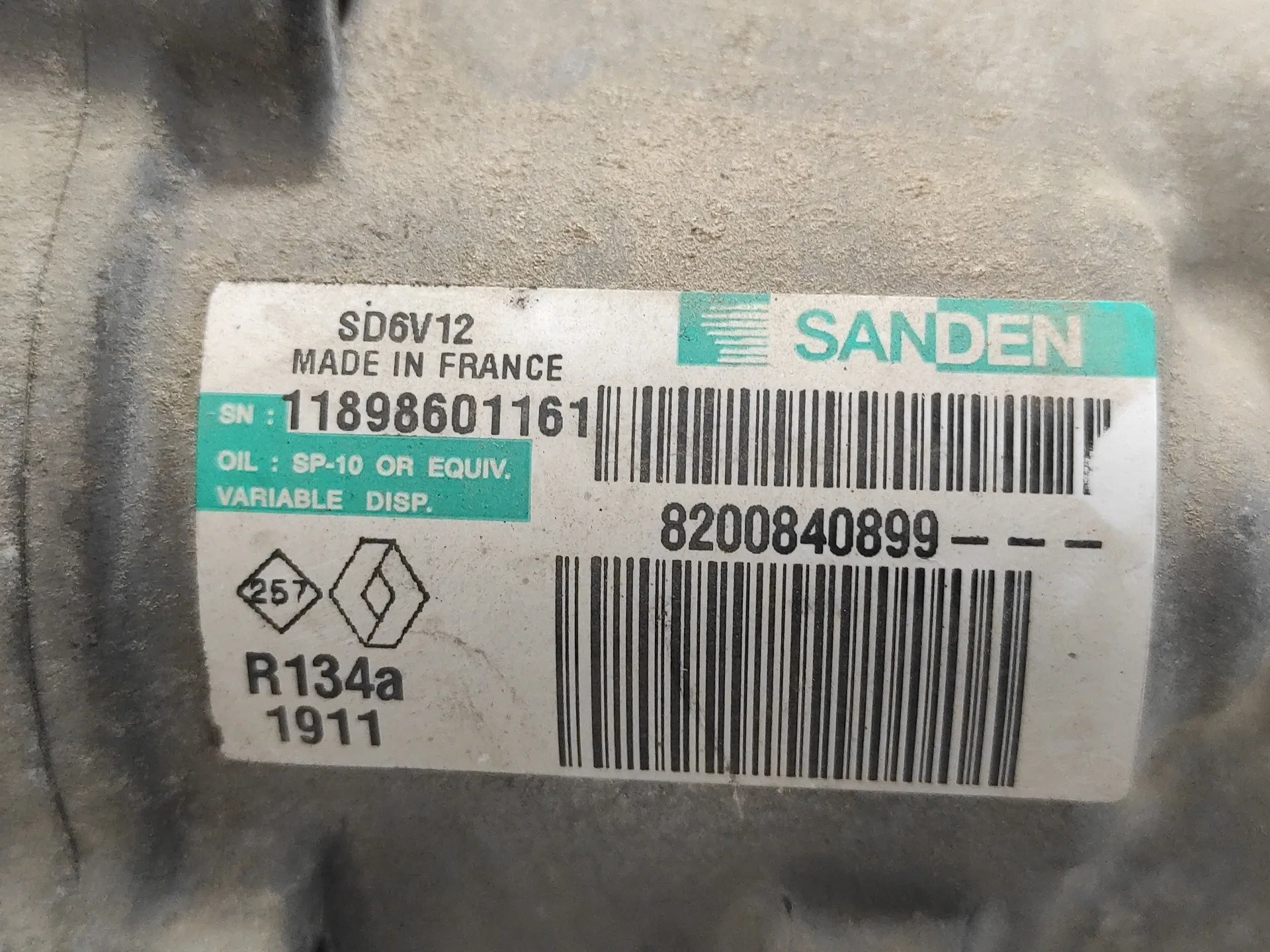 Compresor Aire Acondicionado para Dacia Sandero