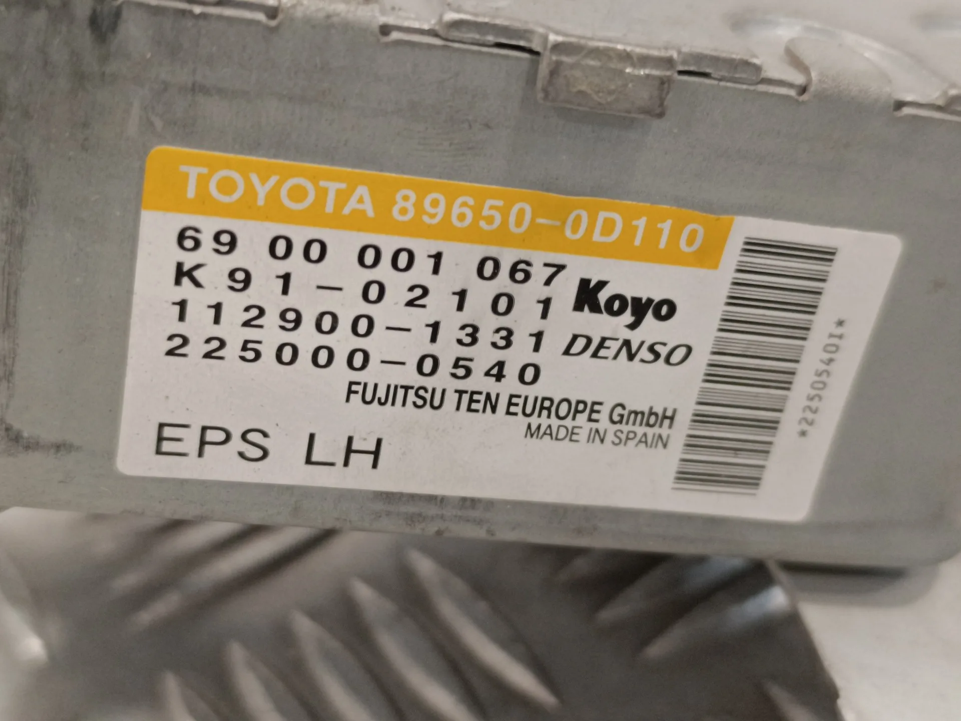 Centralita Direccion para Toyota Yaris (Ksp9/Scp9/Nlp9)