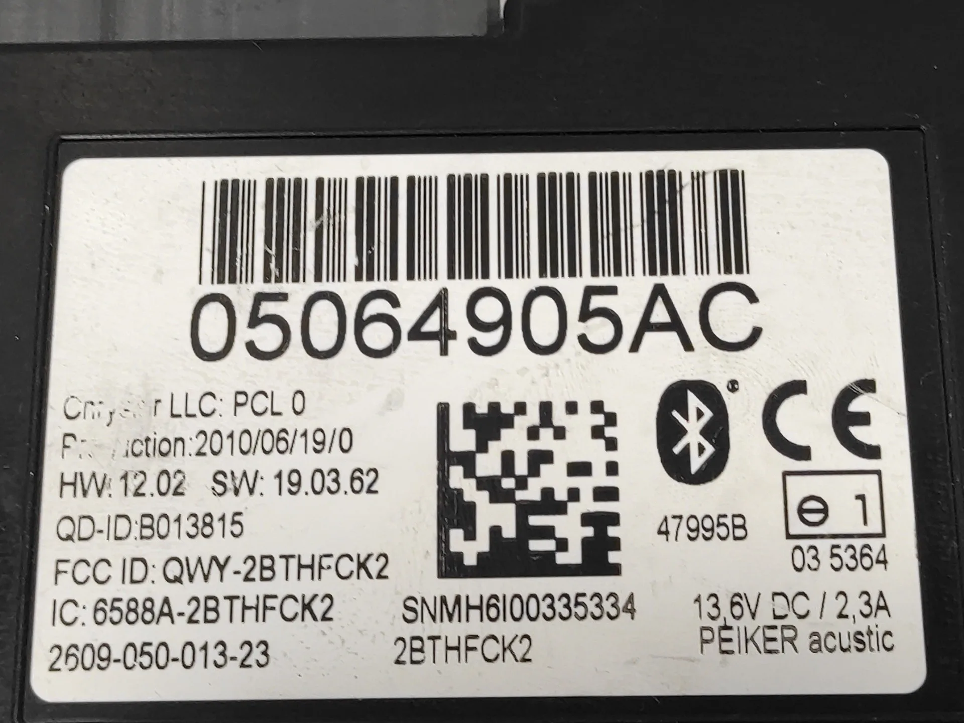 Centralita Bluetooth para Chrysler Grand Voyager