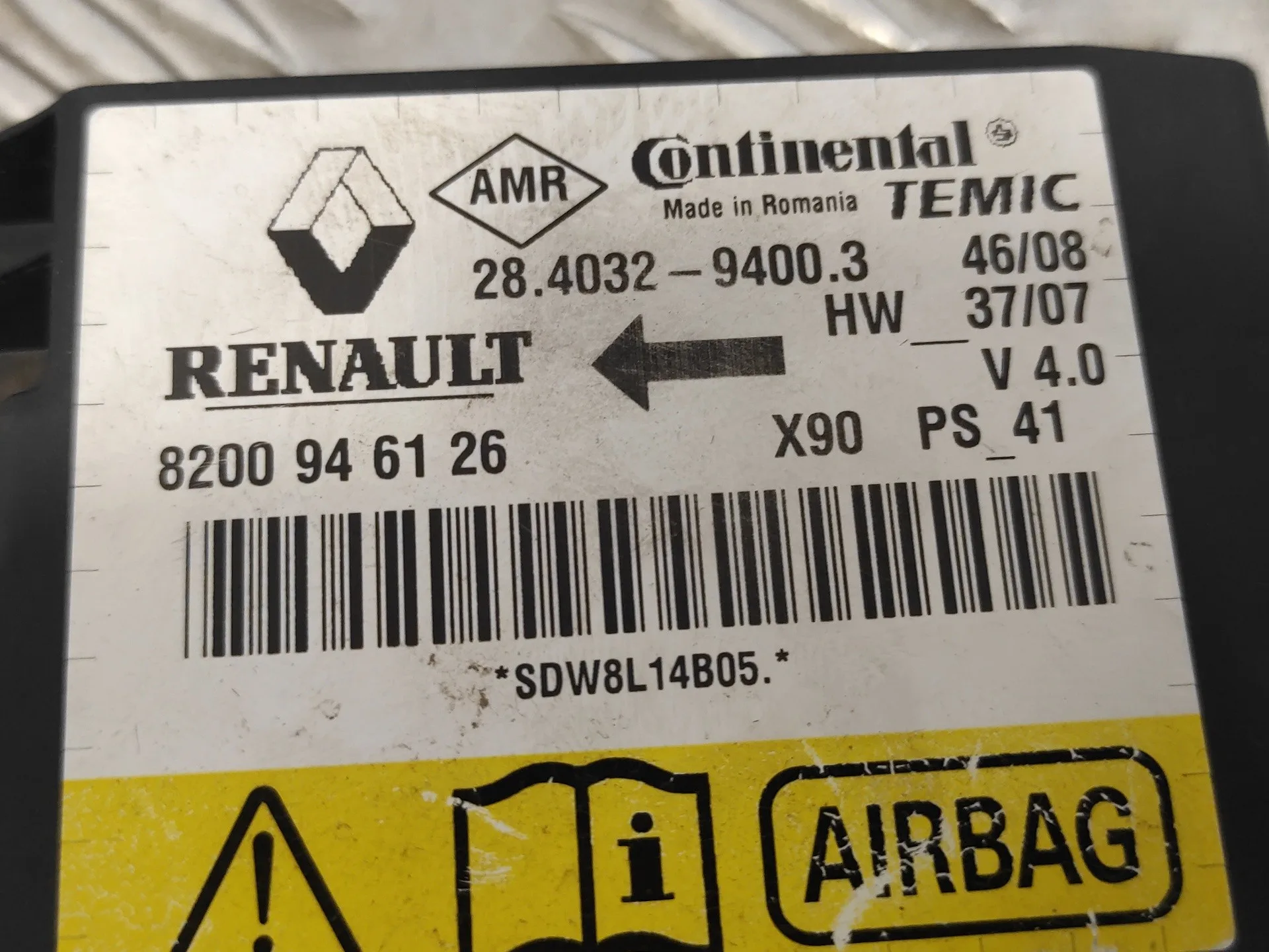 Centralita Airbag para Dacia Logan Express