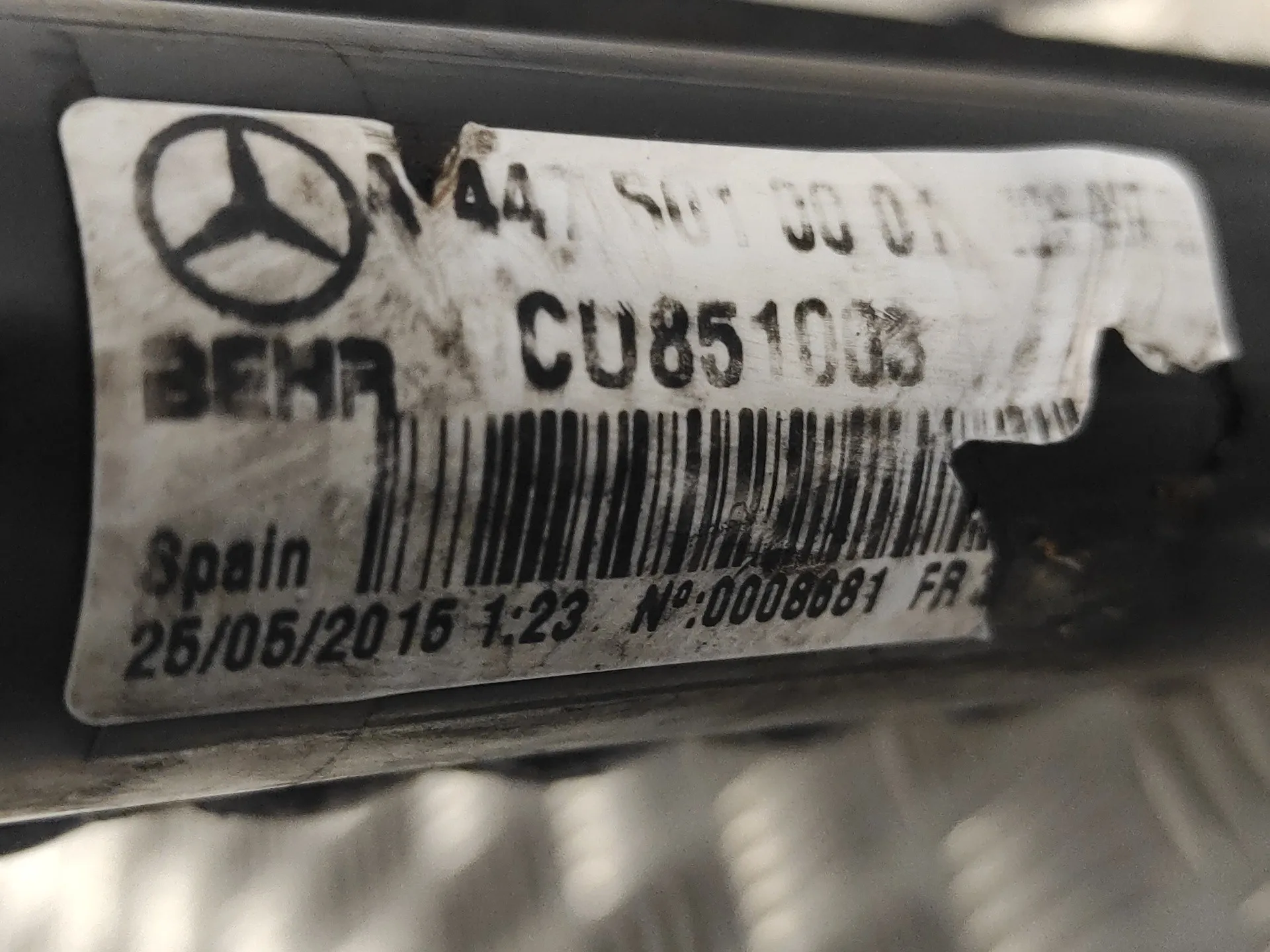 Radiador Agua para Mercedes-Benz Vito Tourer (447)