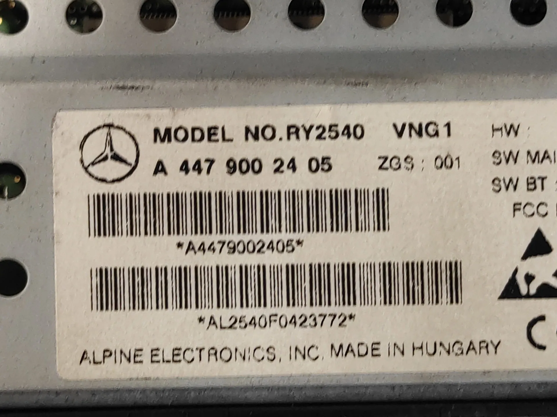 Sistema Navegacion Gps para Mercedes-Benz Vito Tourer (447)