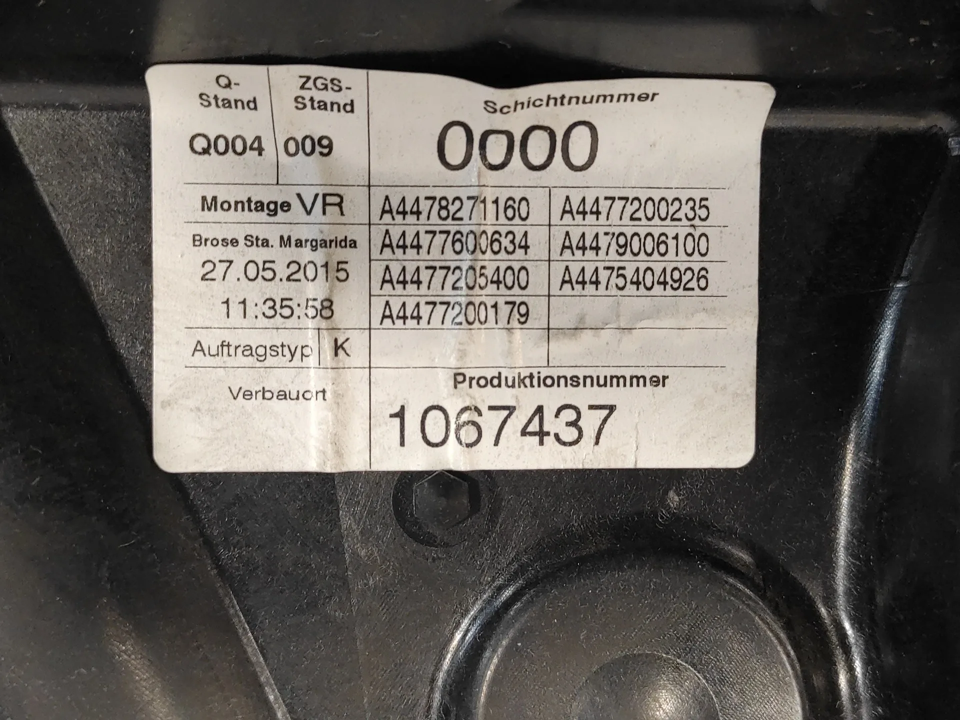 Elevalunas Delantero Derecho para Mercedes-Benz Vito Tourer (447)