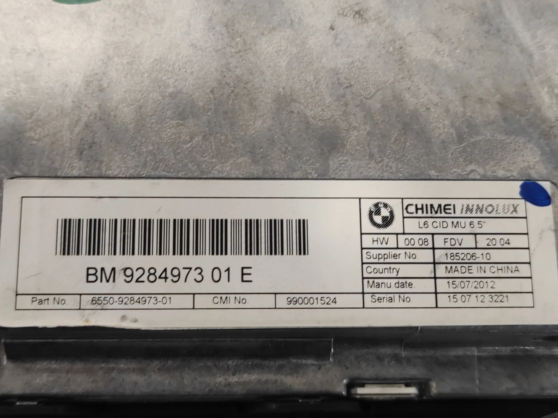 Pantalla Multifuncion para Bmw Serie 5 Lim. (F10)