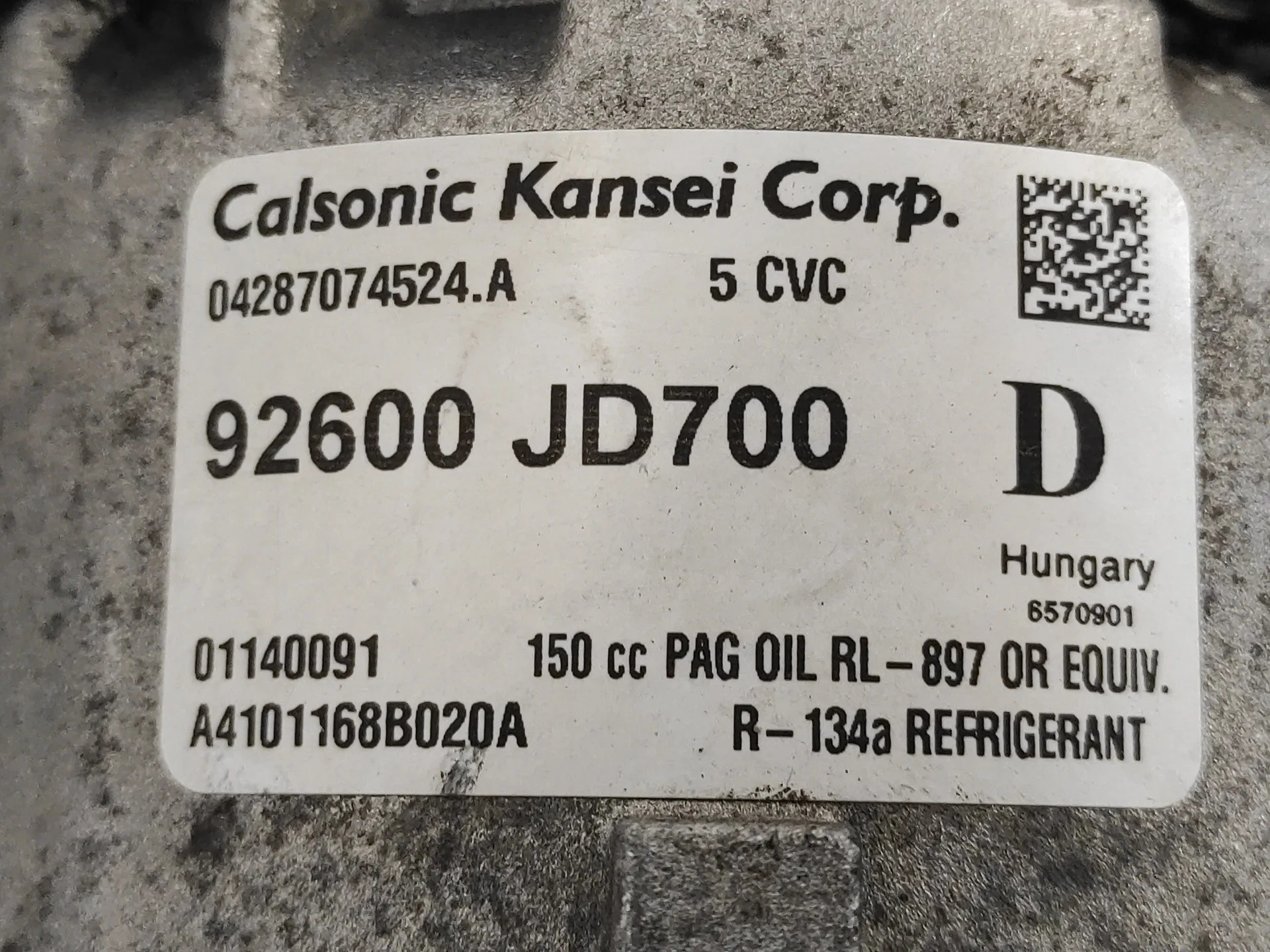 Compresor Aire Acondicionado para Nissan Qashqai (J10)