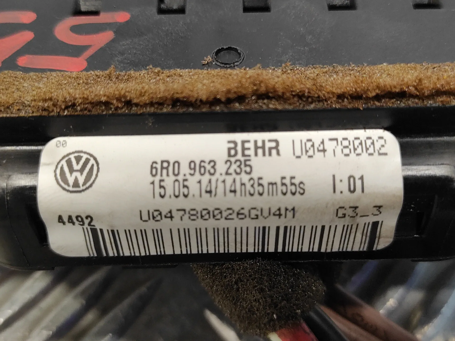 Resistencia Calefaccion para Volkswagen Polo (6R1)