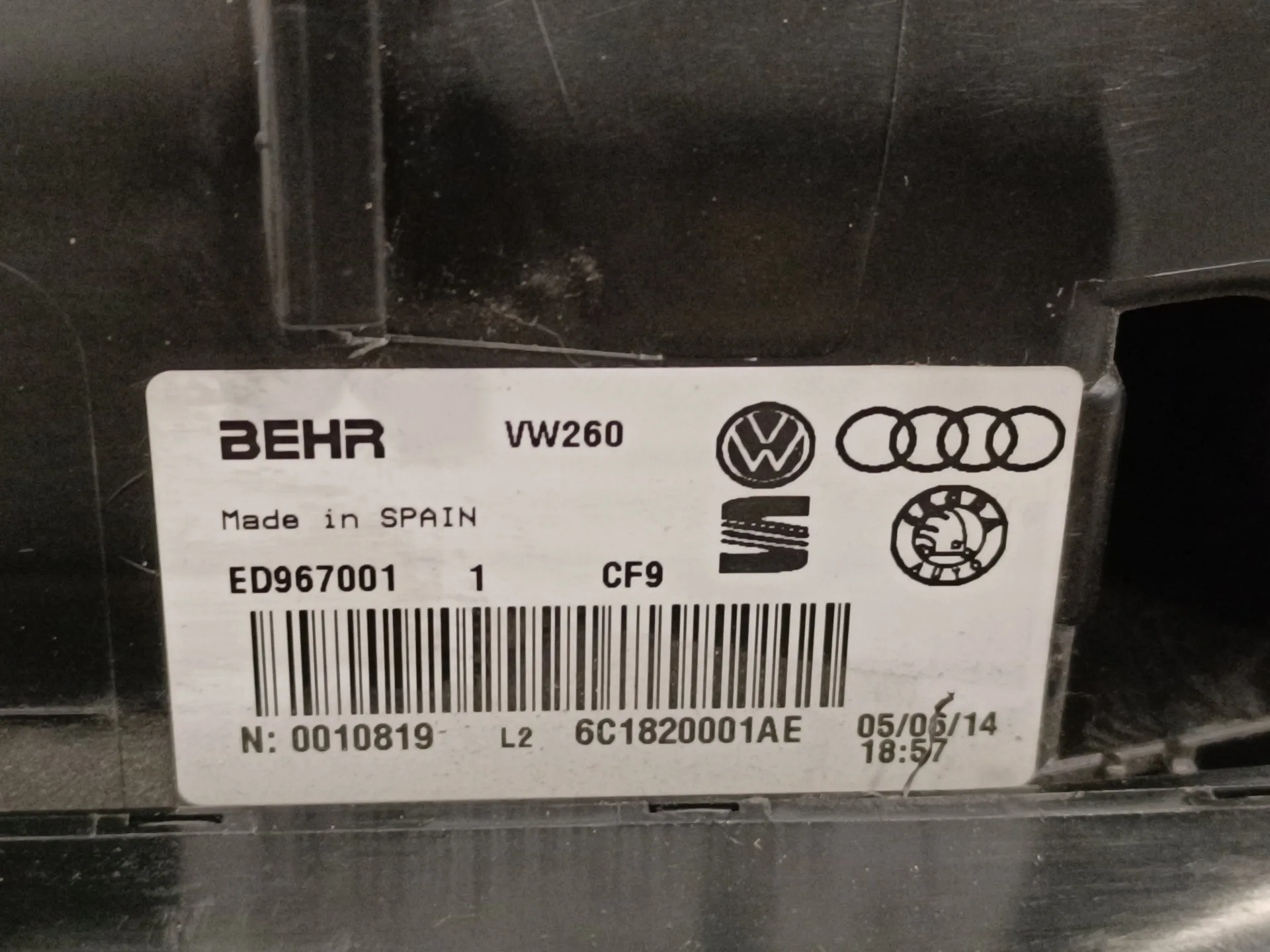 Calefaccion Entera Normal para Volkswagen Polo (6R1)